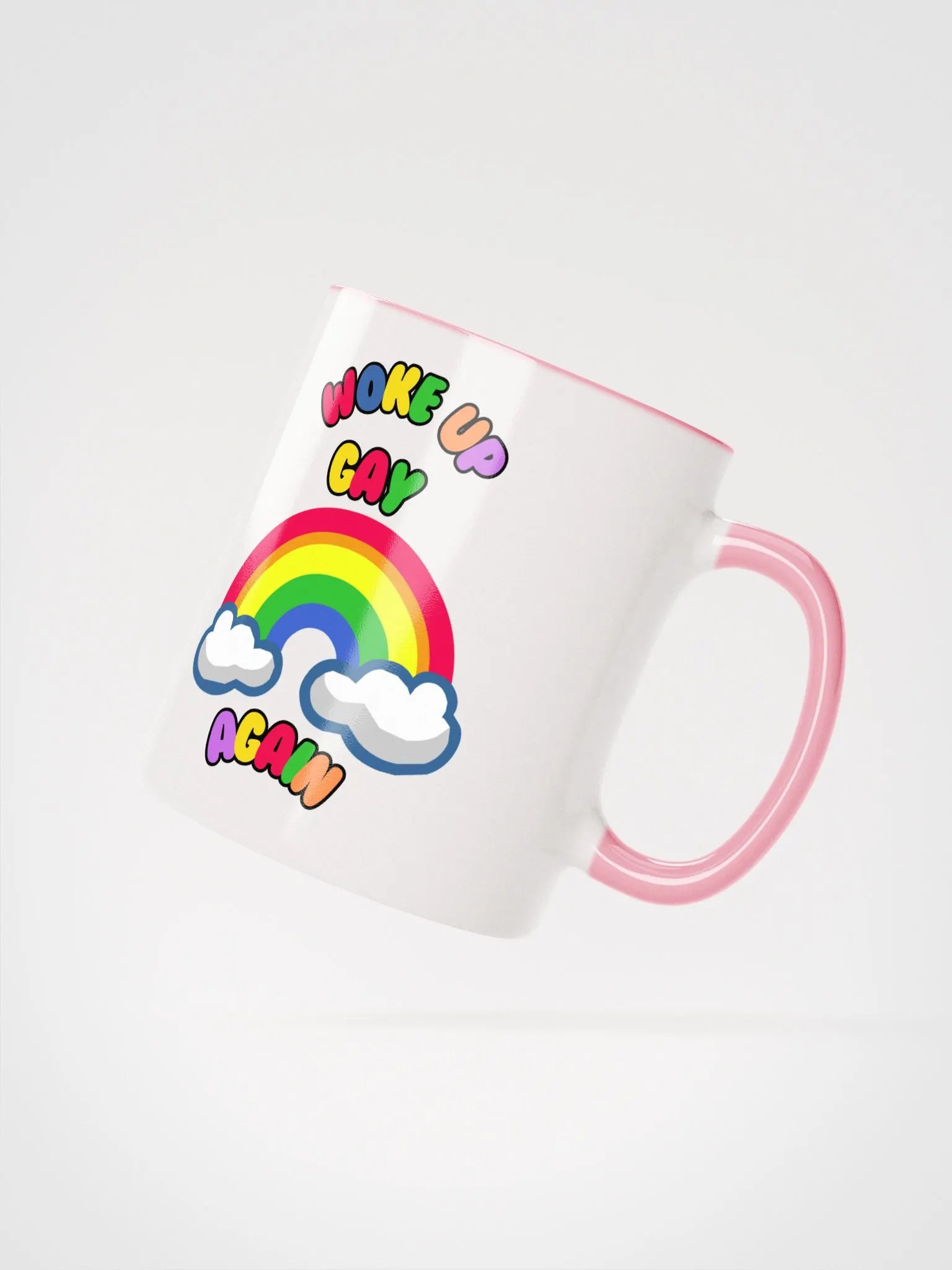 Woke Up Gay Again Rainbow Mug product image (3)