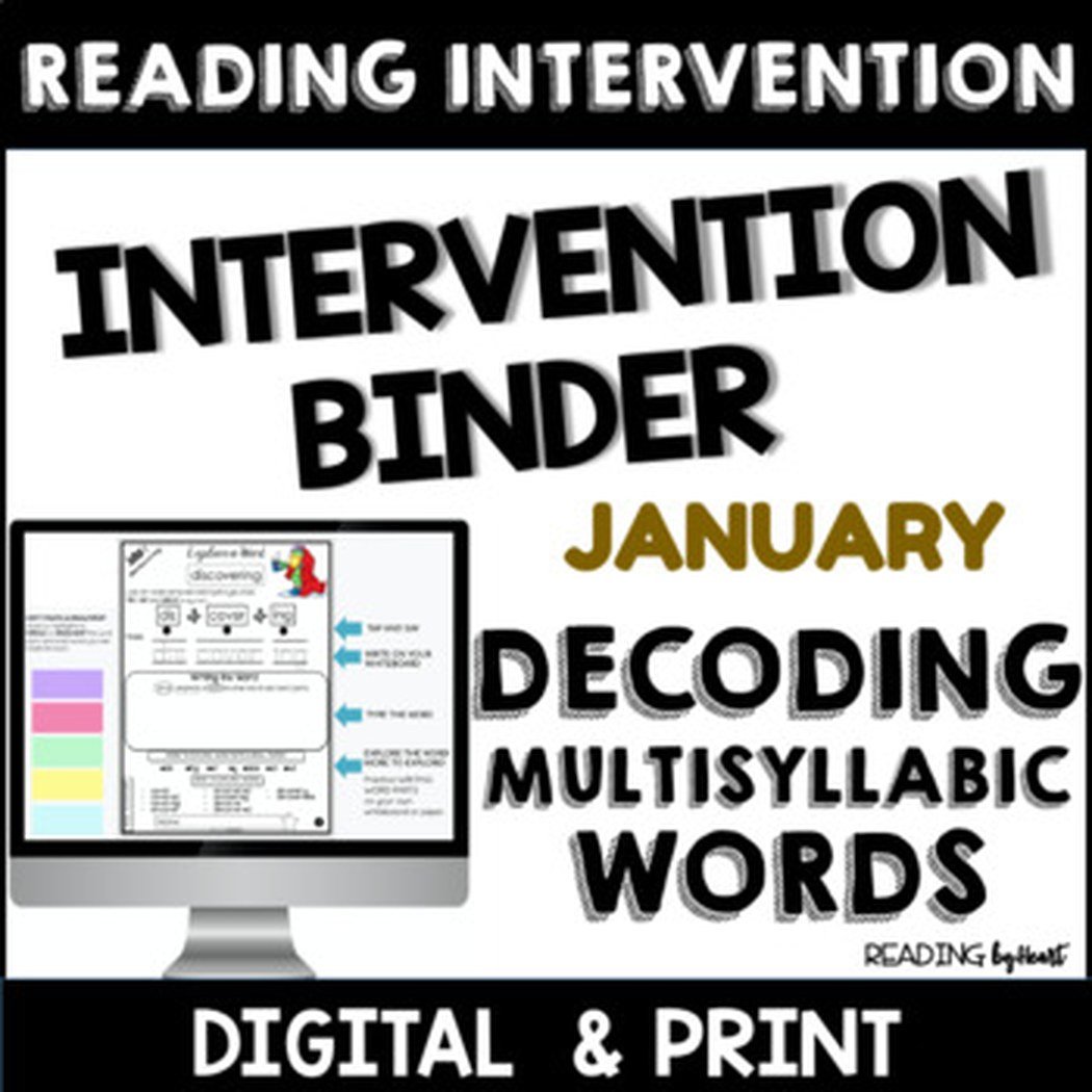 Multisyllabic Words: Guided Practice - January (Print & Digital) (Grades 4-8) product image (1)