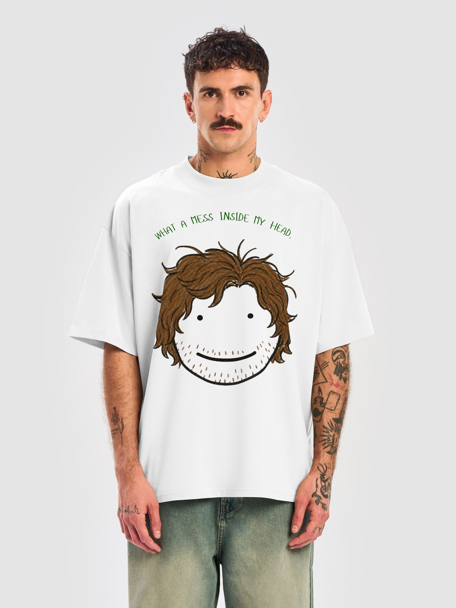 WHAT A MESS INSIDE MY HEAD. OVRSIZED TEE. product image (5)