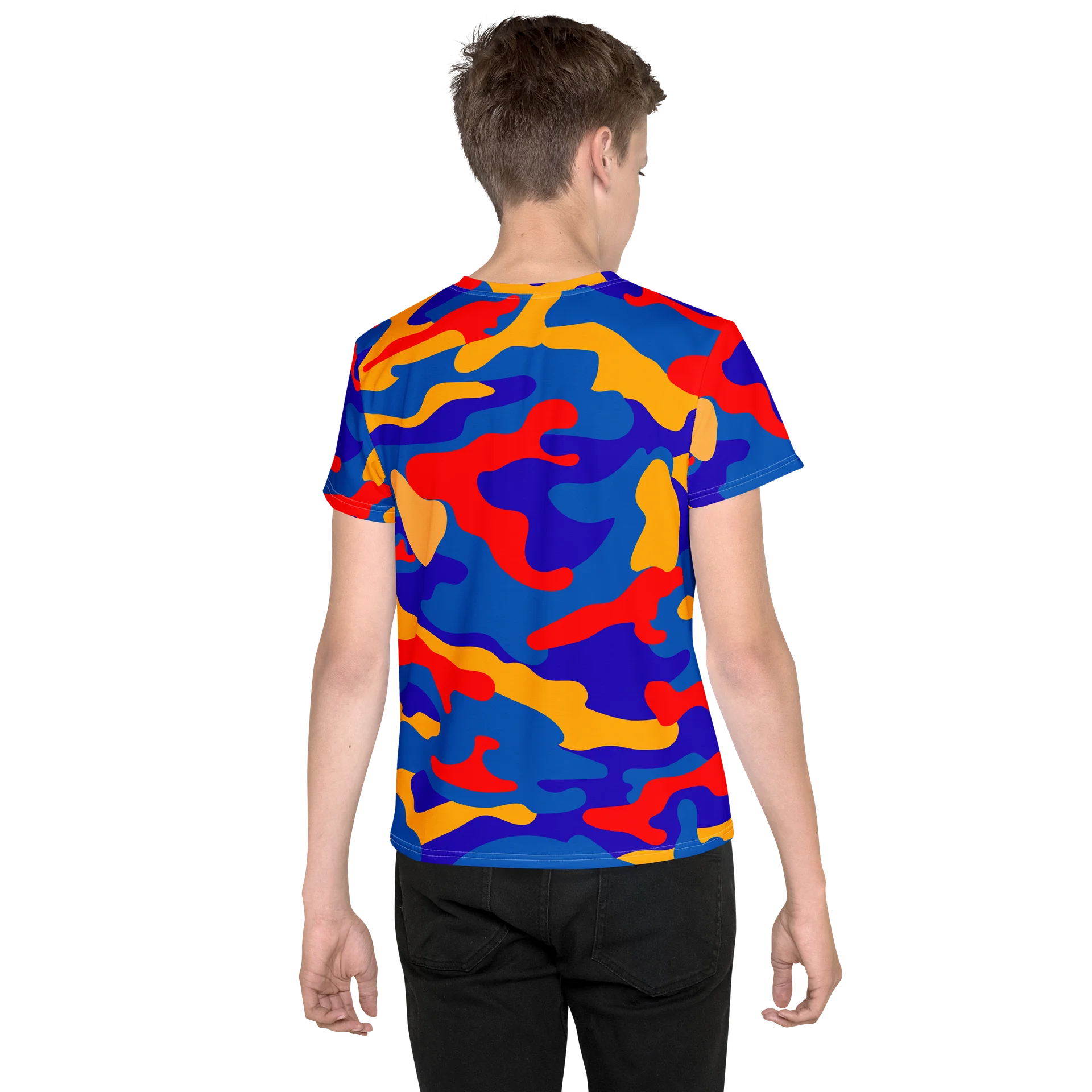 Kids Camo T-Shirt – Bold Multi-Color Graphic Tee product image (2)