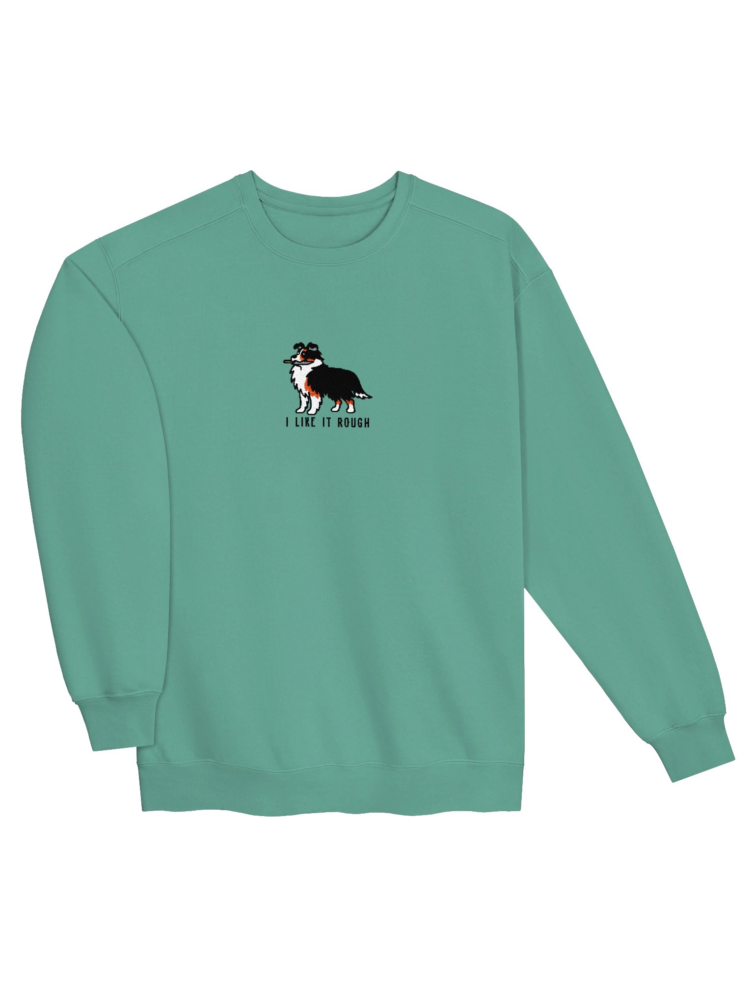 I Like It Rough Funny Chibi-Style Embroidered Premium Sweatshirt for Rough Collie(Tricolor) Owners product image (27)