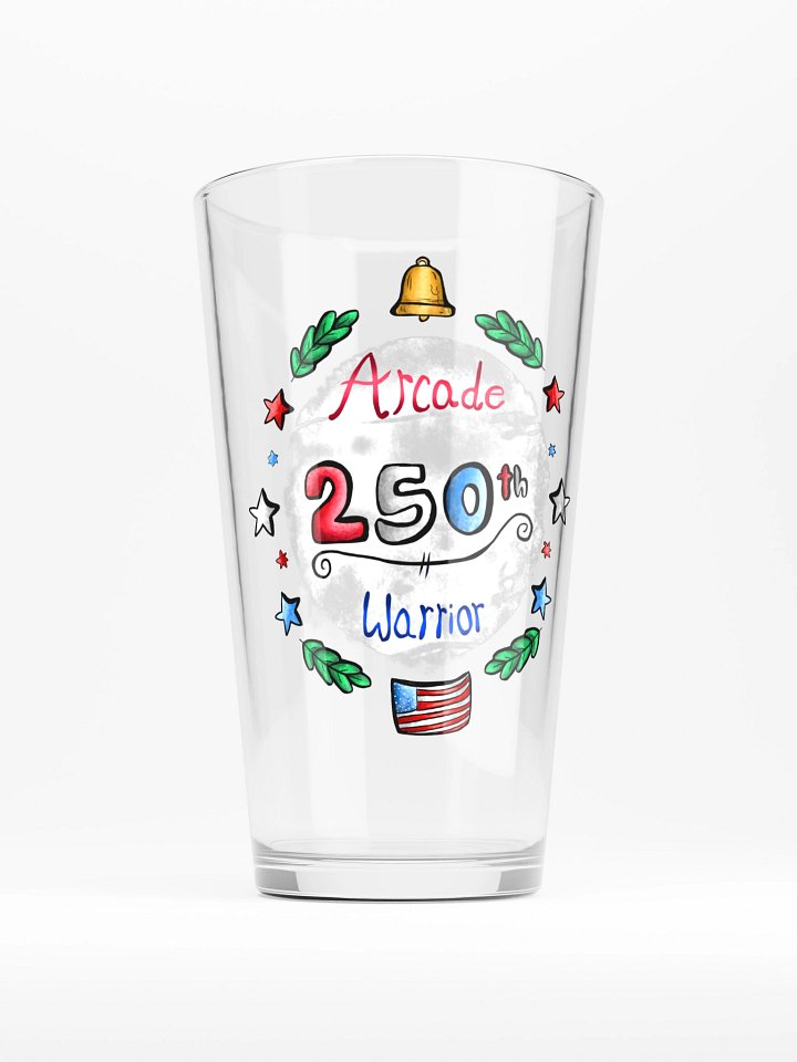 Arcade Warrior America 250 Logo Glass product image (1)