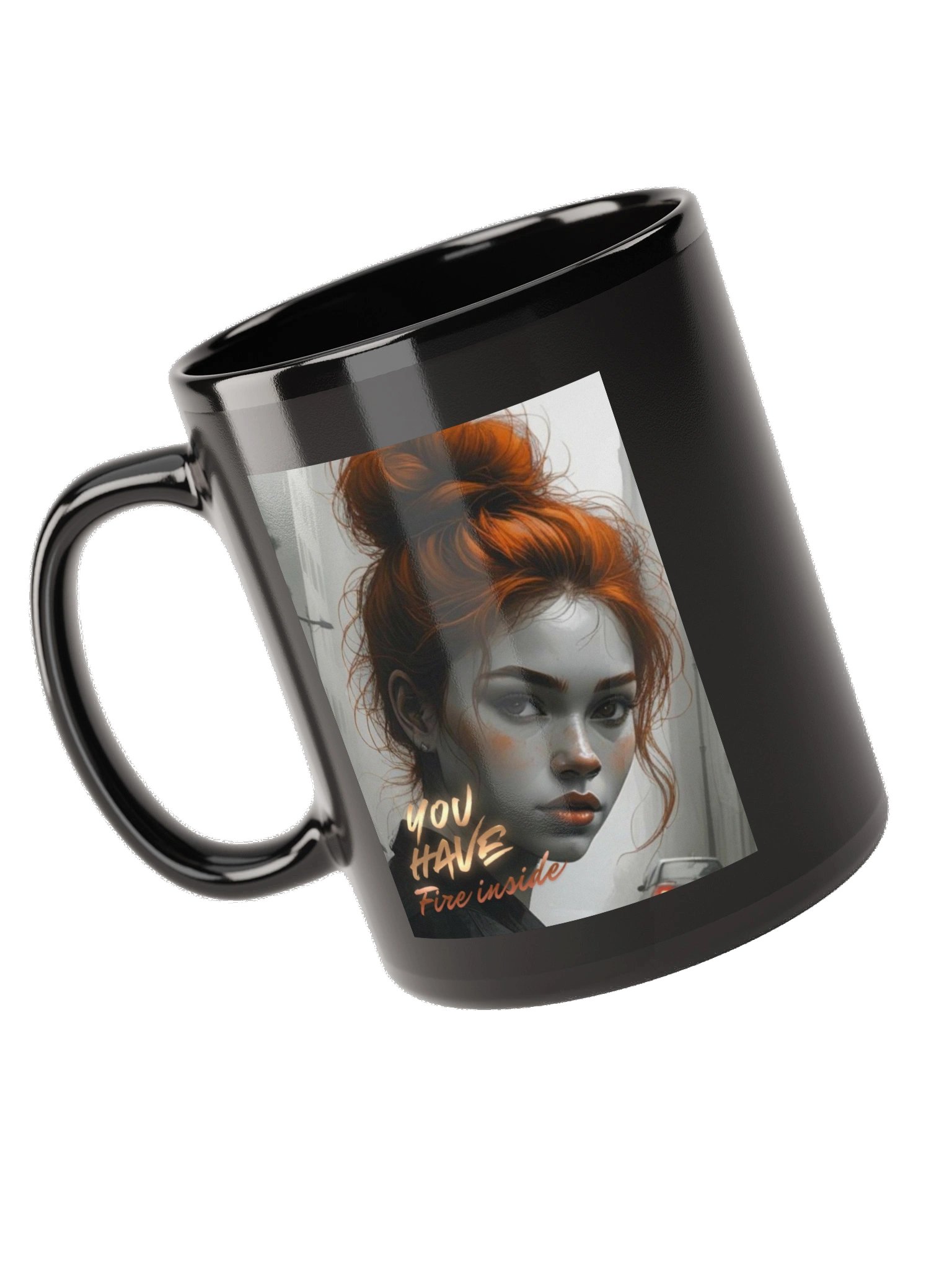 Mind Matter- You Have Fire Inside- Black Glossy Mug product image (5)