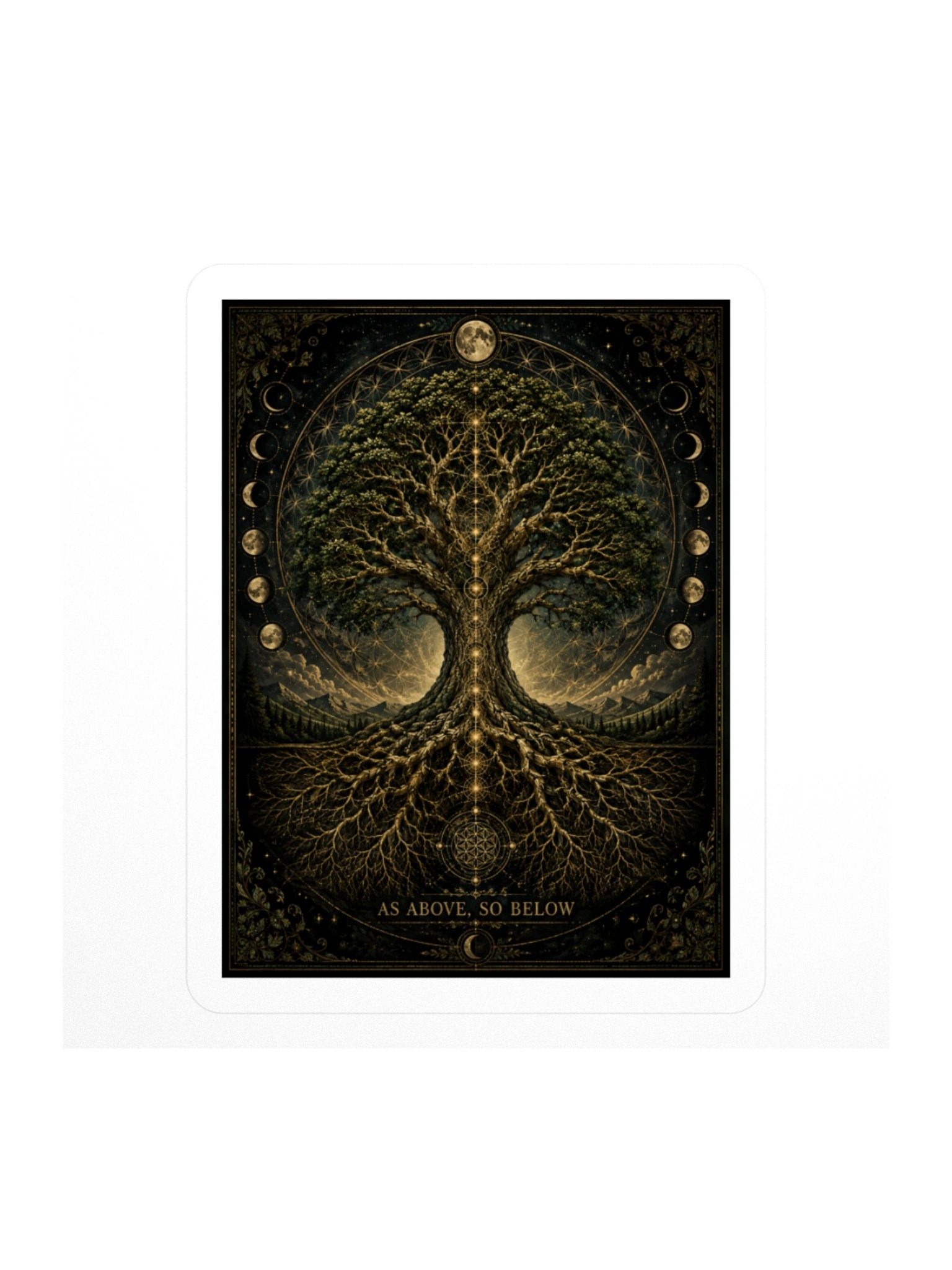 As Above, So Below Celestial Tree Sticker product image (1)