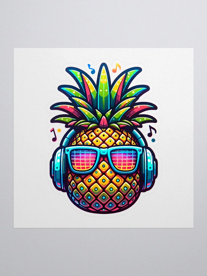 Raver Pineapple with Headphones Sticker product image (2)