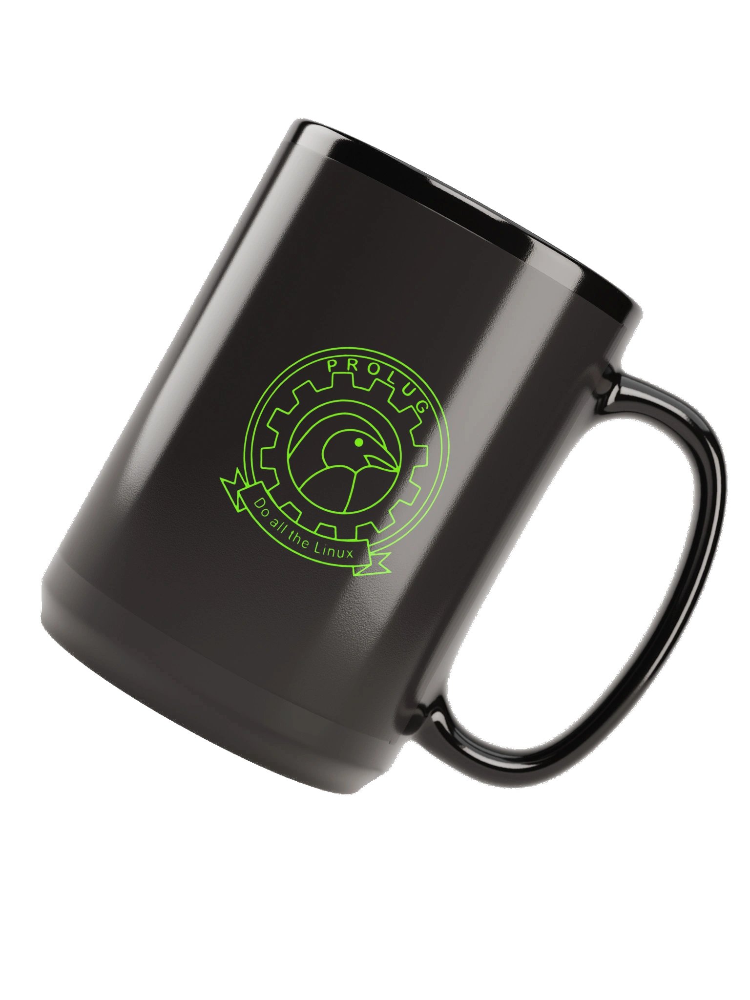 ProLUG Linux Emblem Black Glossy Mug product image (6)