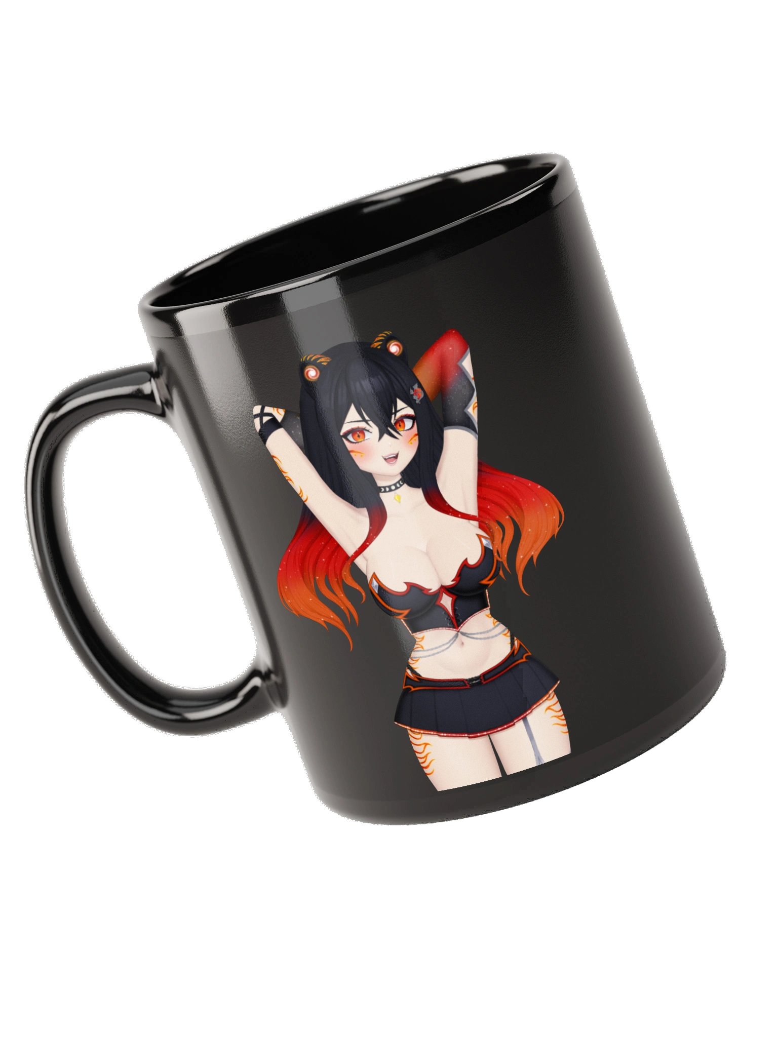 Arms Up - Hot and Cold | Black Glossy Mug product image (5)