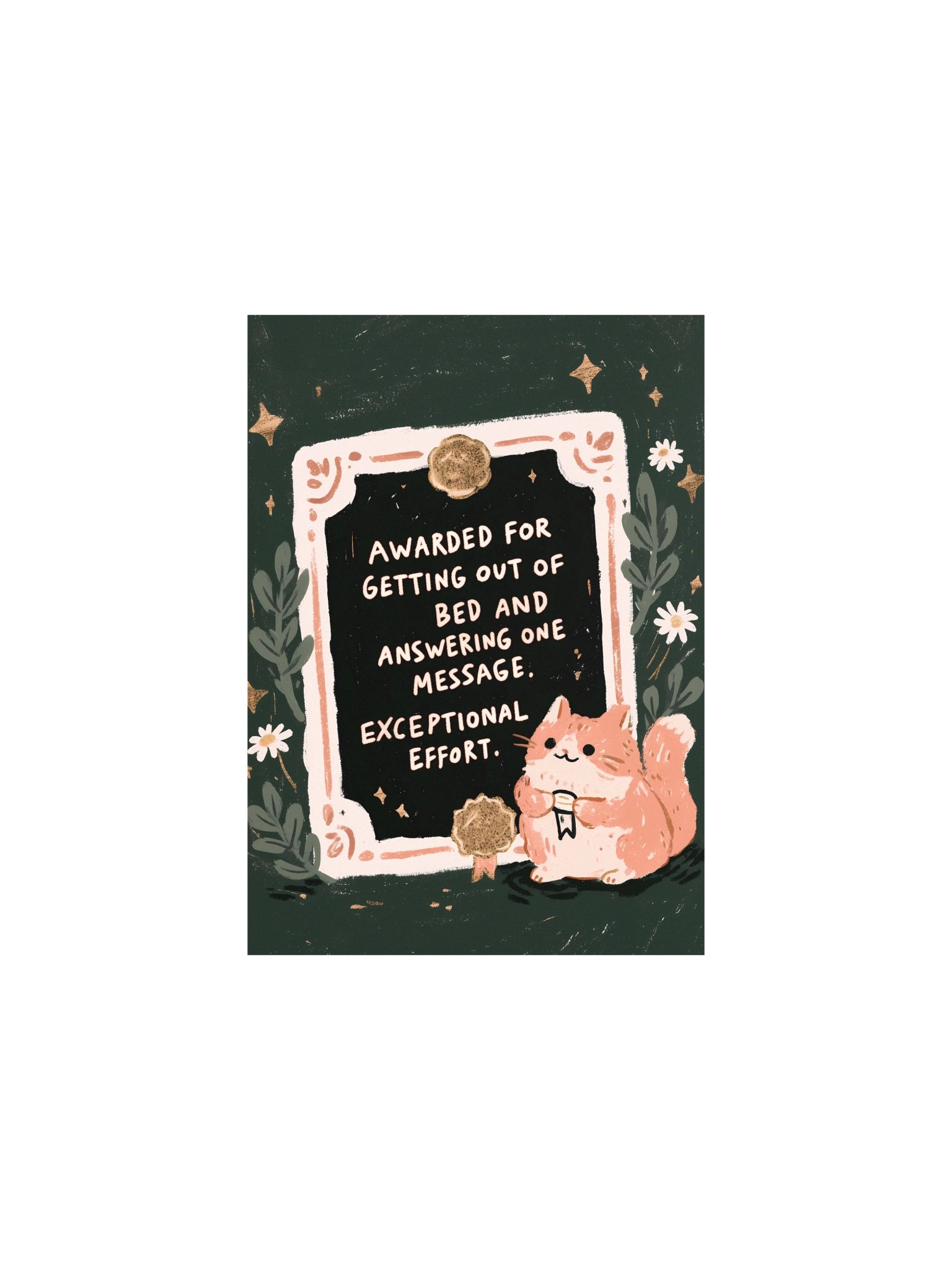 Exceptional Effort Cat Award Poster product image (1)