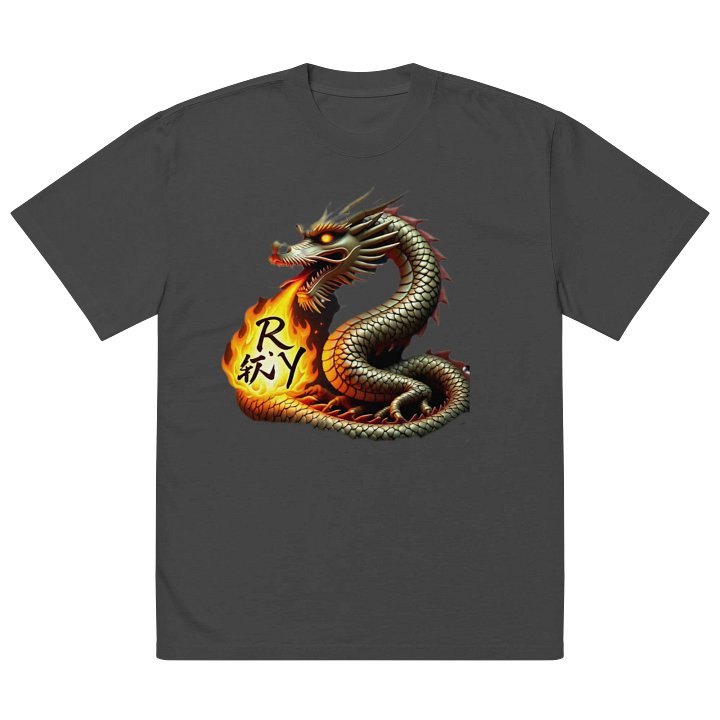 Ryū dragon oversize large faded image tee product image (5)