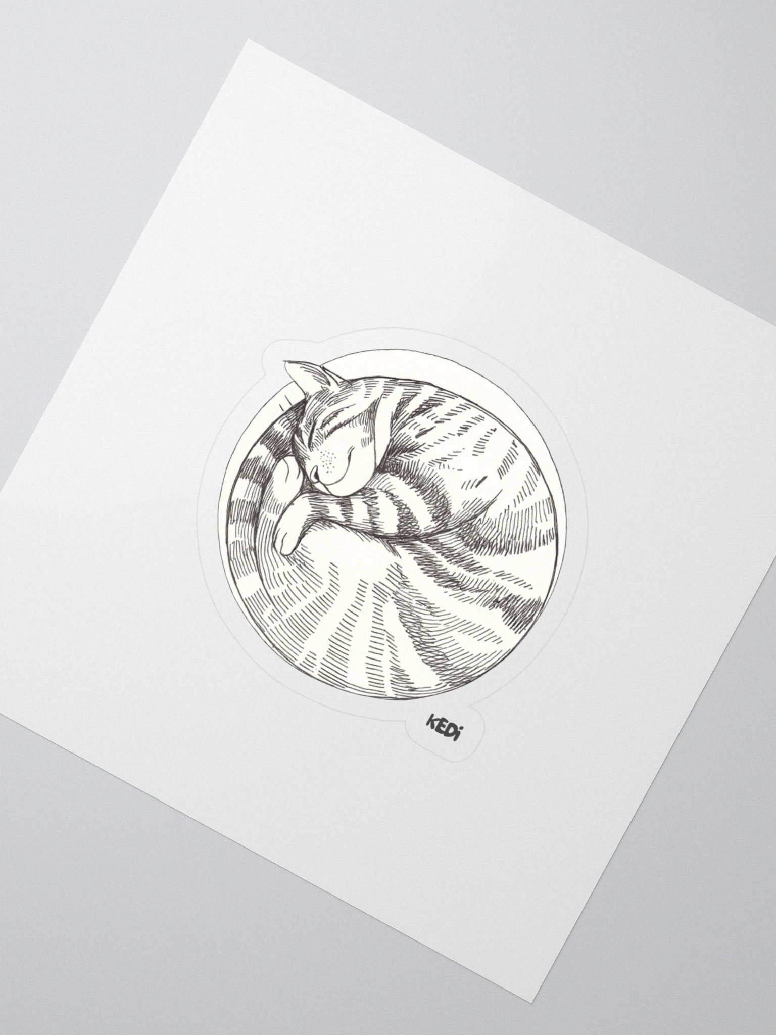 Dreaming Cat Kiss Cut Stickers product image (2)