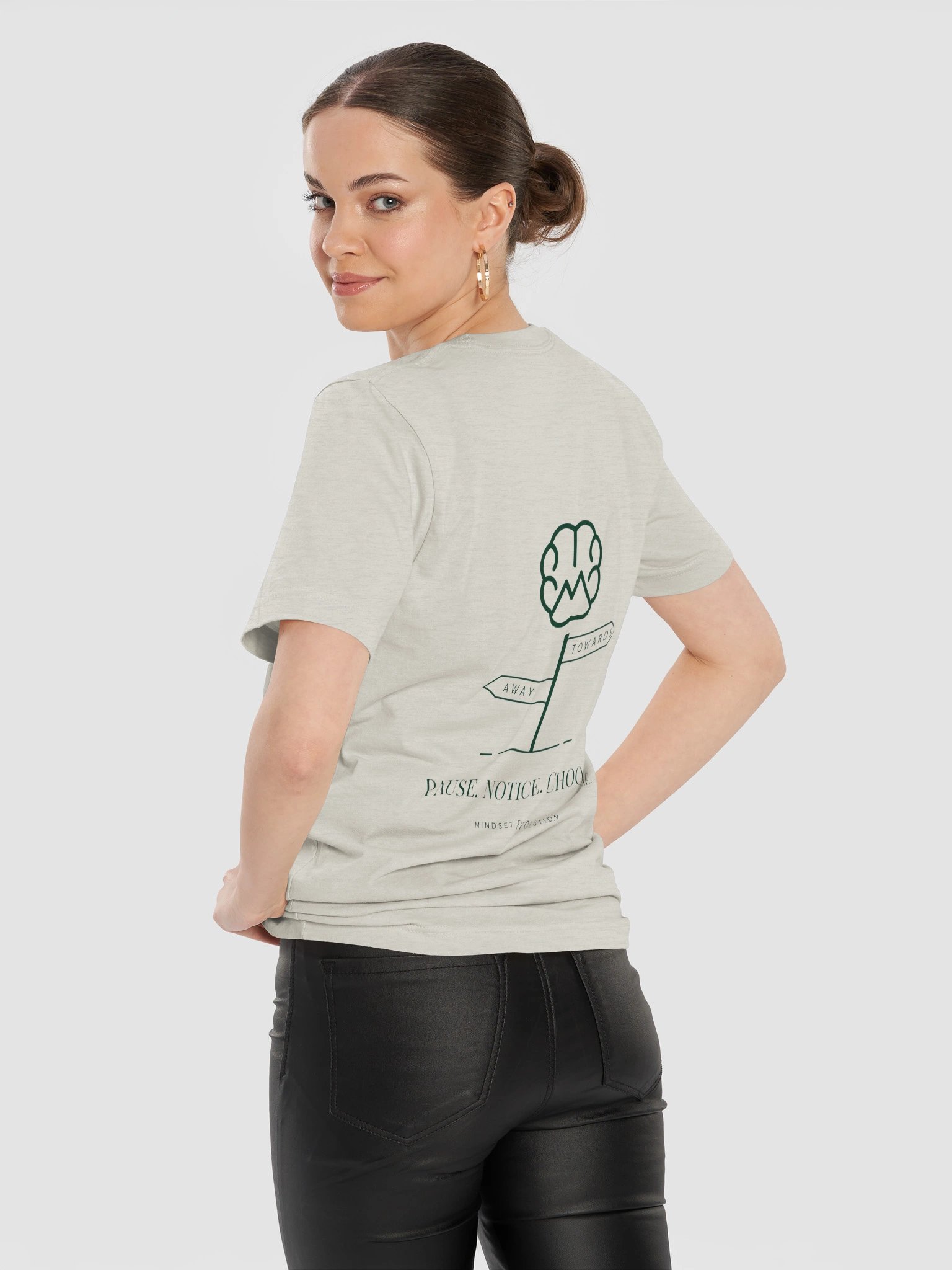 Mindset Evolution — The Choice Point Tee (Heather Dust) product image (12)