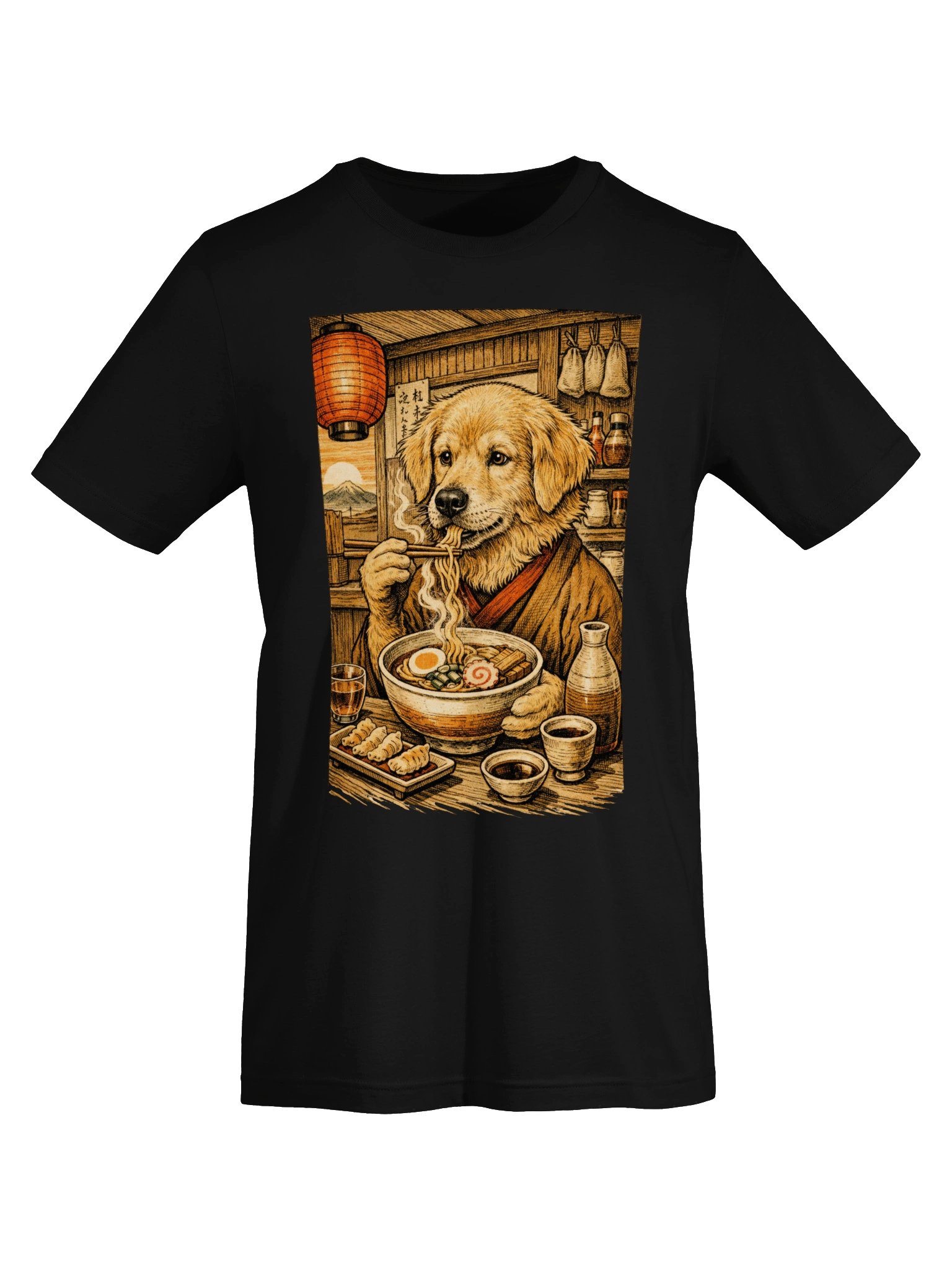 Golden Retriever Ramen T-Shirt - Vintage Japanese Foodie Dog Graphic Tee product image (30)