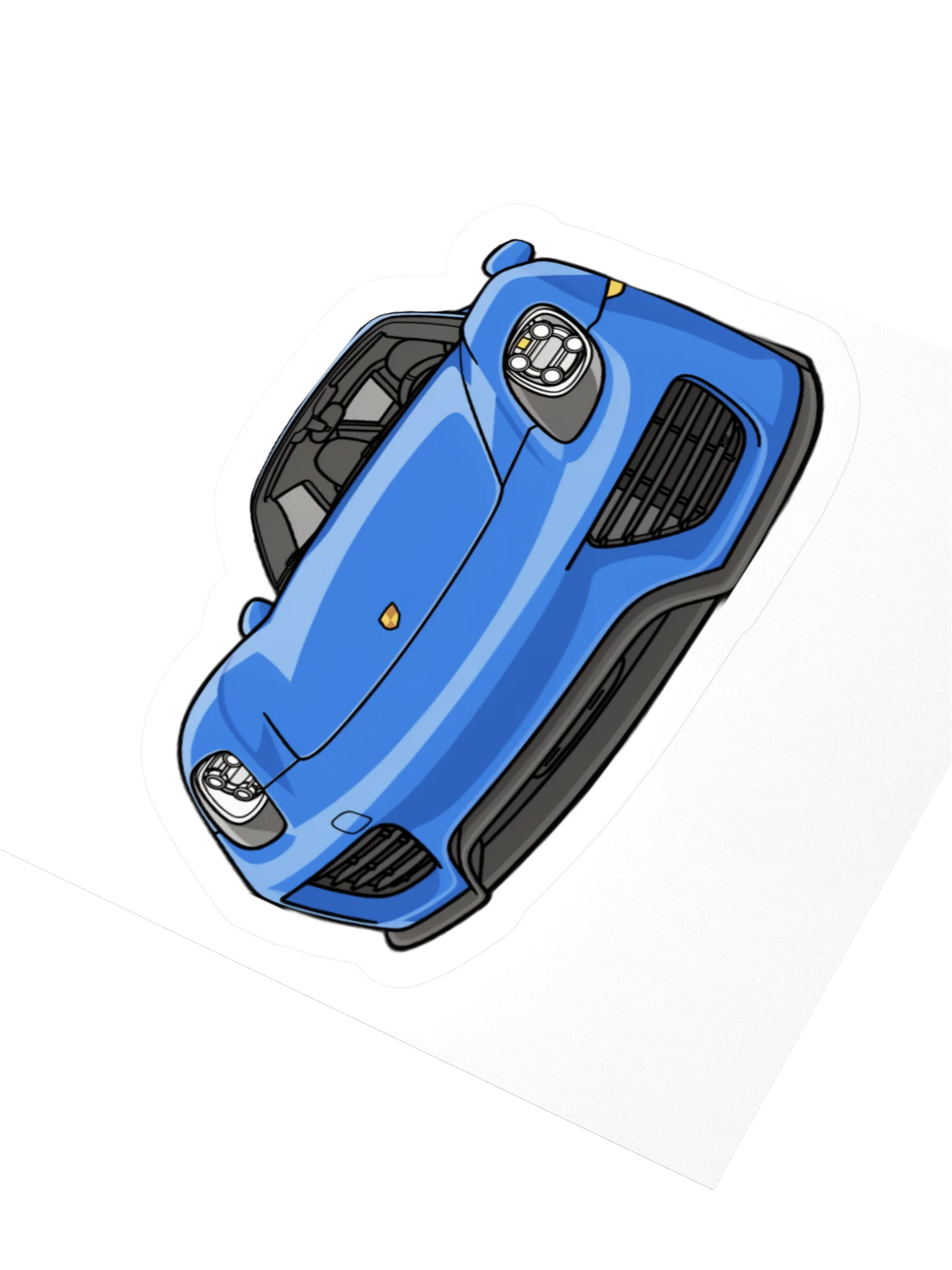 Blue Porsche 918 Spyder Sticker (Retro, Sketch, Silhouette) product image (7)
