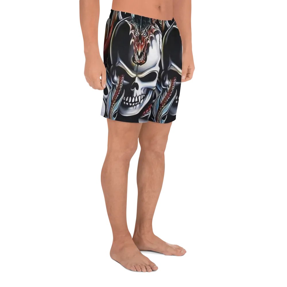 Dragon Skull Athletic Long Shorts product image (3)