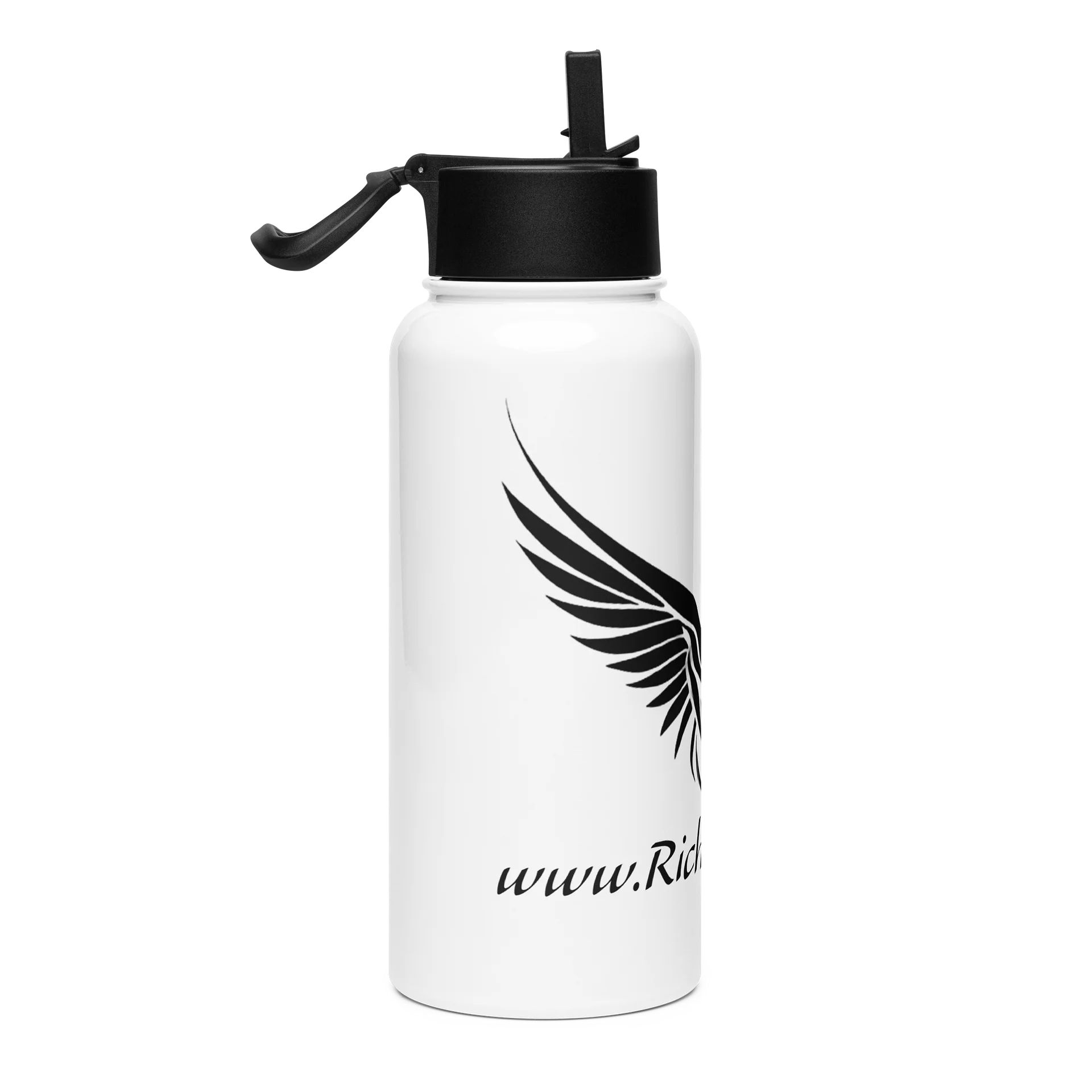 Wing Logo - Stainless Steel Water Bottle with a Straw Lid product image (4)