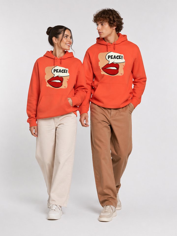 ORGANIC UNISEX HOODIE, PEACE product image (1)