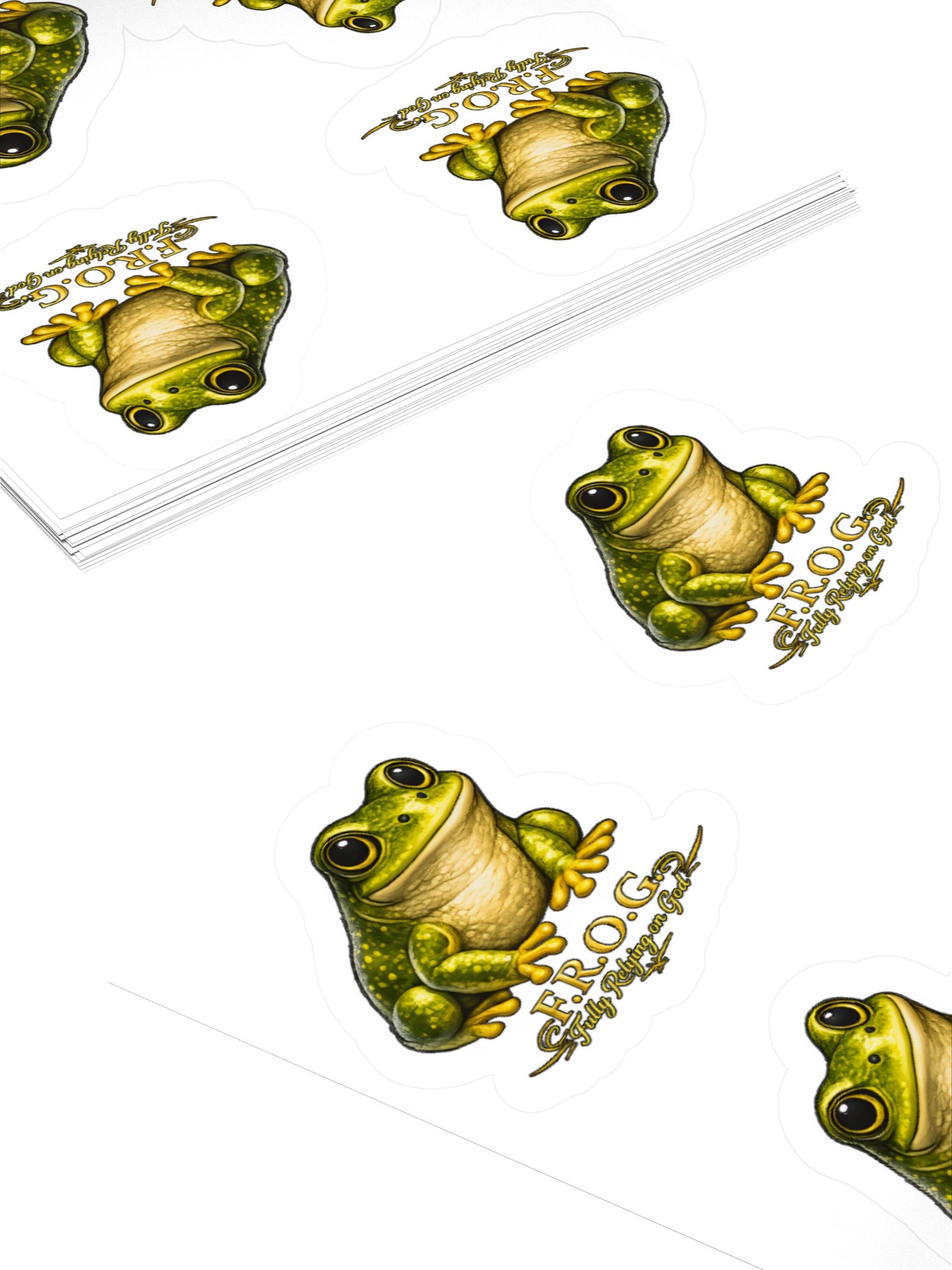 F.R.O.G. Faithful Frog Kiss Cut Stickers product image (12)