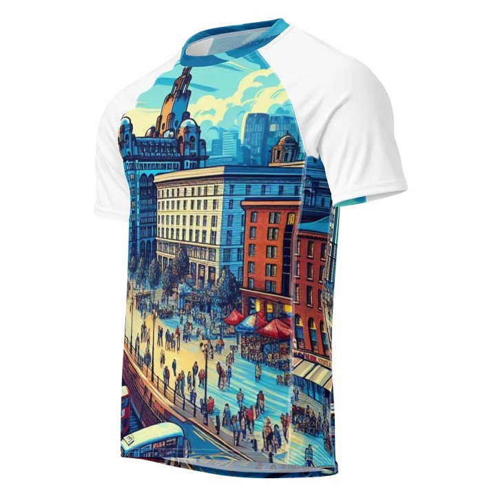 Cityscape Skyline Men's Rash Guard |Ai Design product image (1)