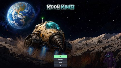 Drill into a dead moon, haul glowing ore, sell your load, and upgrade your mole-bot for the next risky descent. A compact min...