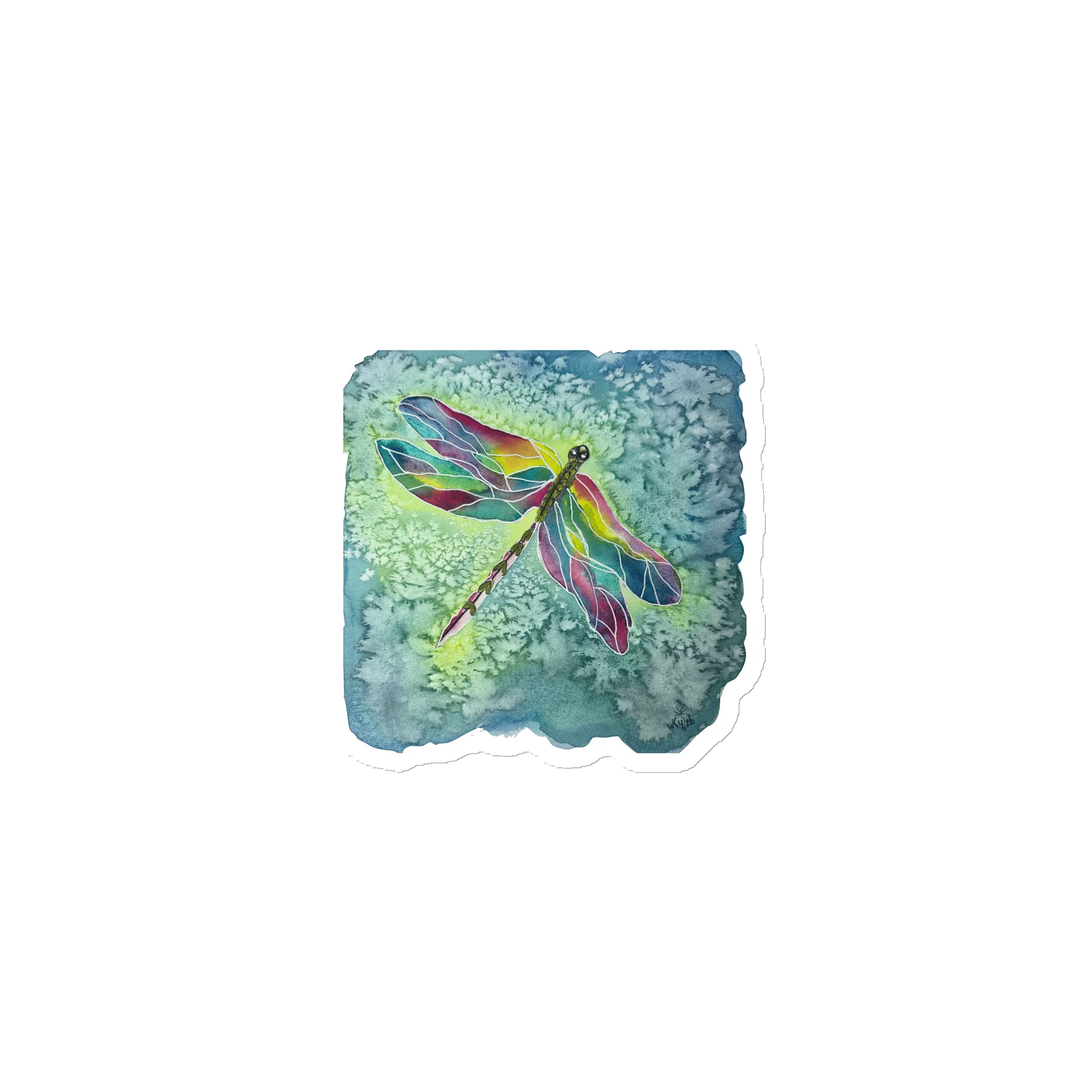 Vibrant Dragonfly Die-Cut Magnet product image (1)