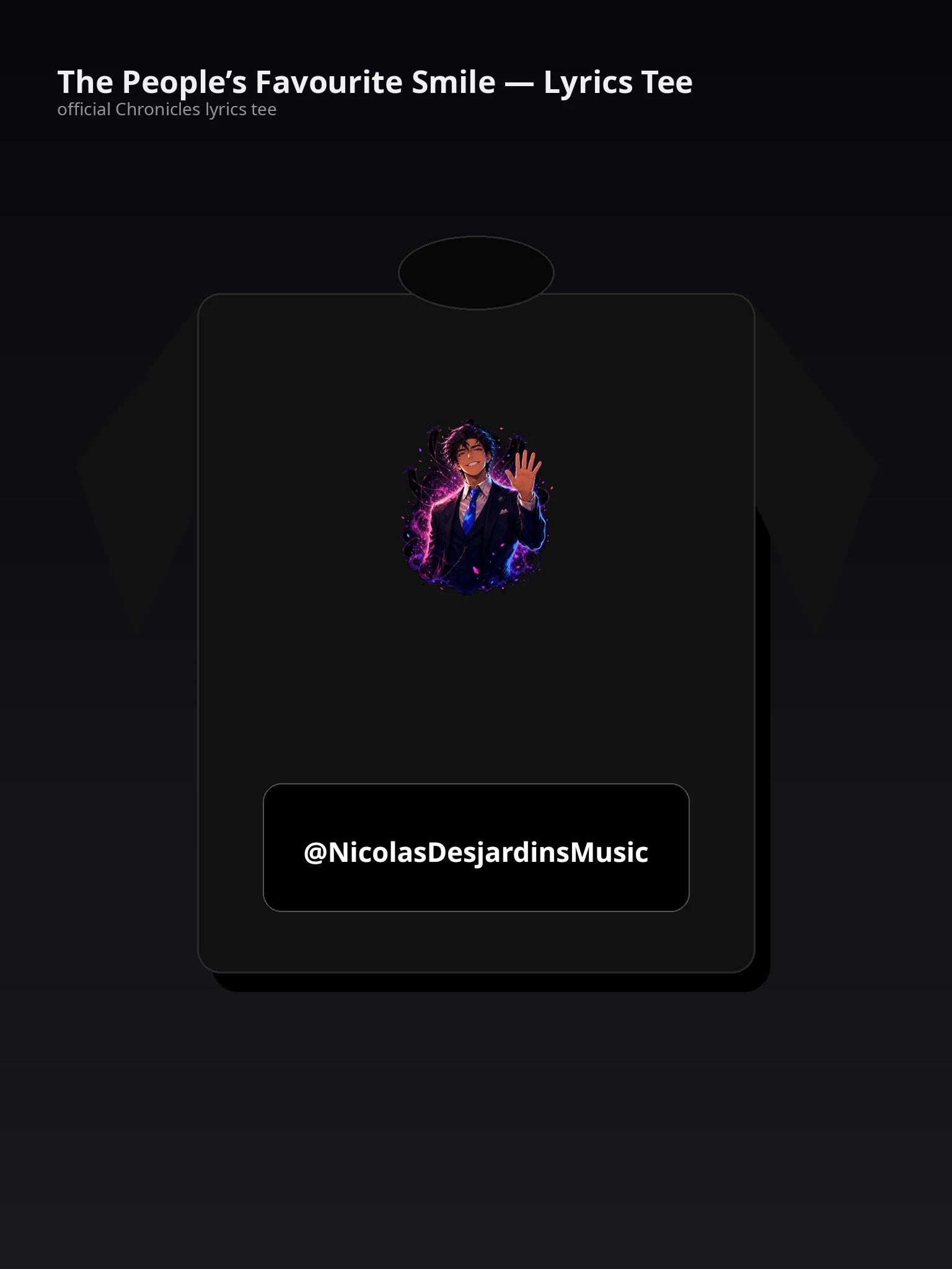 The People’s Favourite Smile — Lyrics Tee - ZQ3qQg