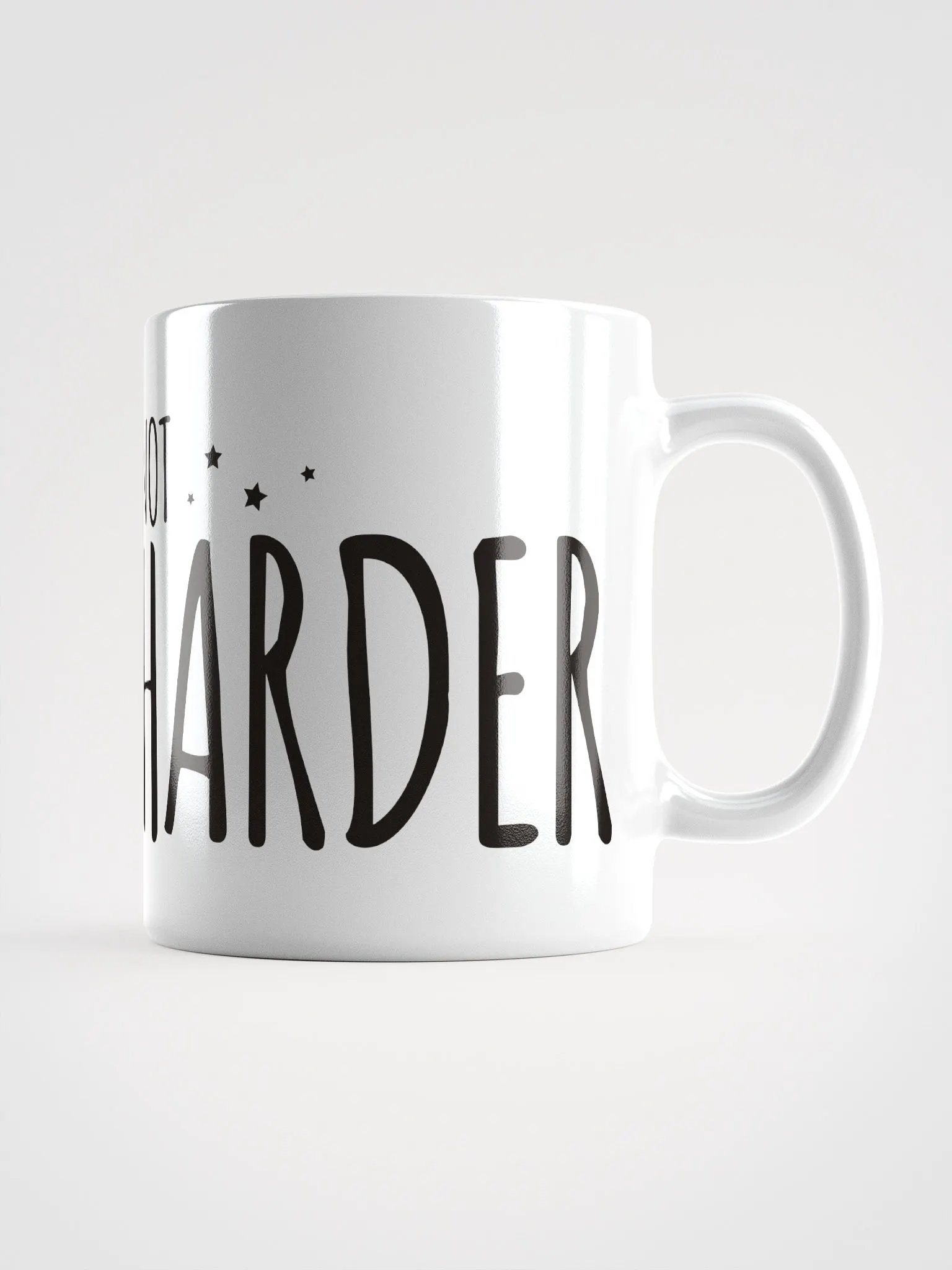 Stream Smarter Not Harder Mug Black Text product image (6)