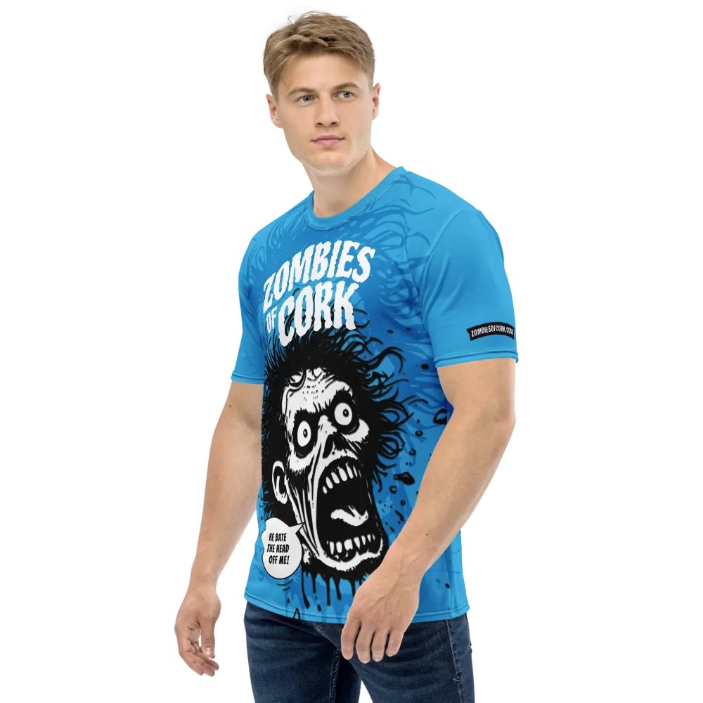 Zombie Floating Head Allover Print T-Shirt (Blue Version) product image (4)