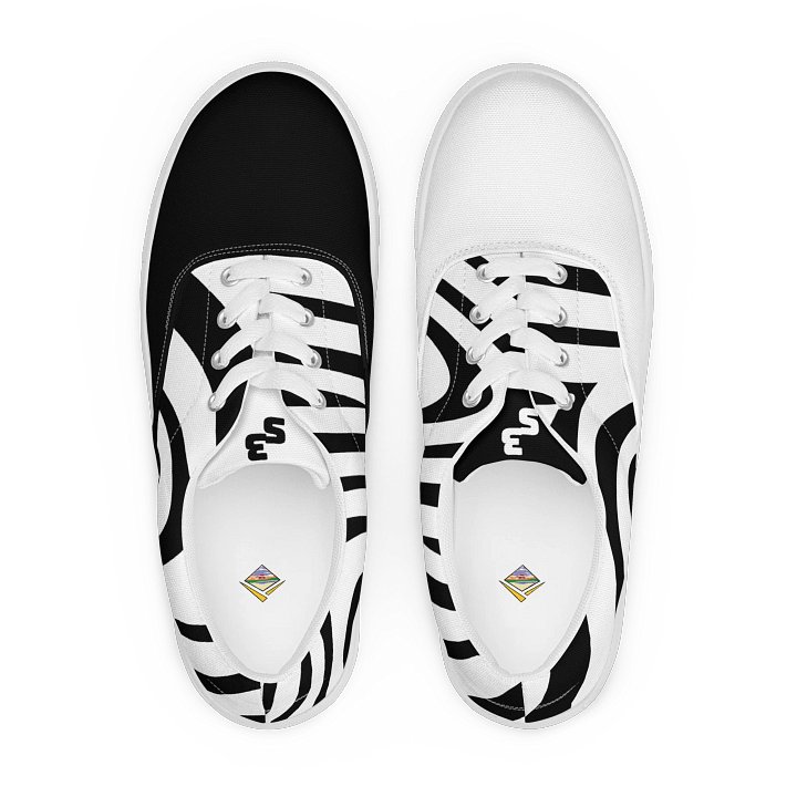 S³ Abstract Yin And Yang Laced Canvas Shoes product image (1)