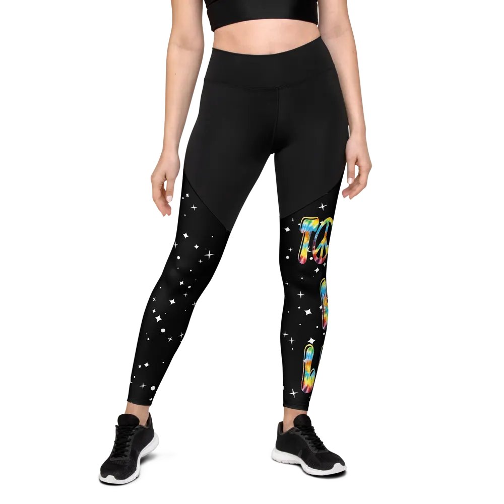 Peace sign sports leggings product image (5)