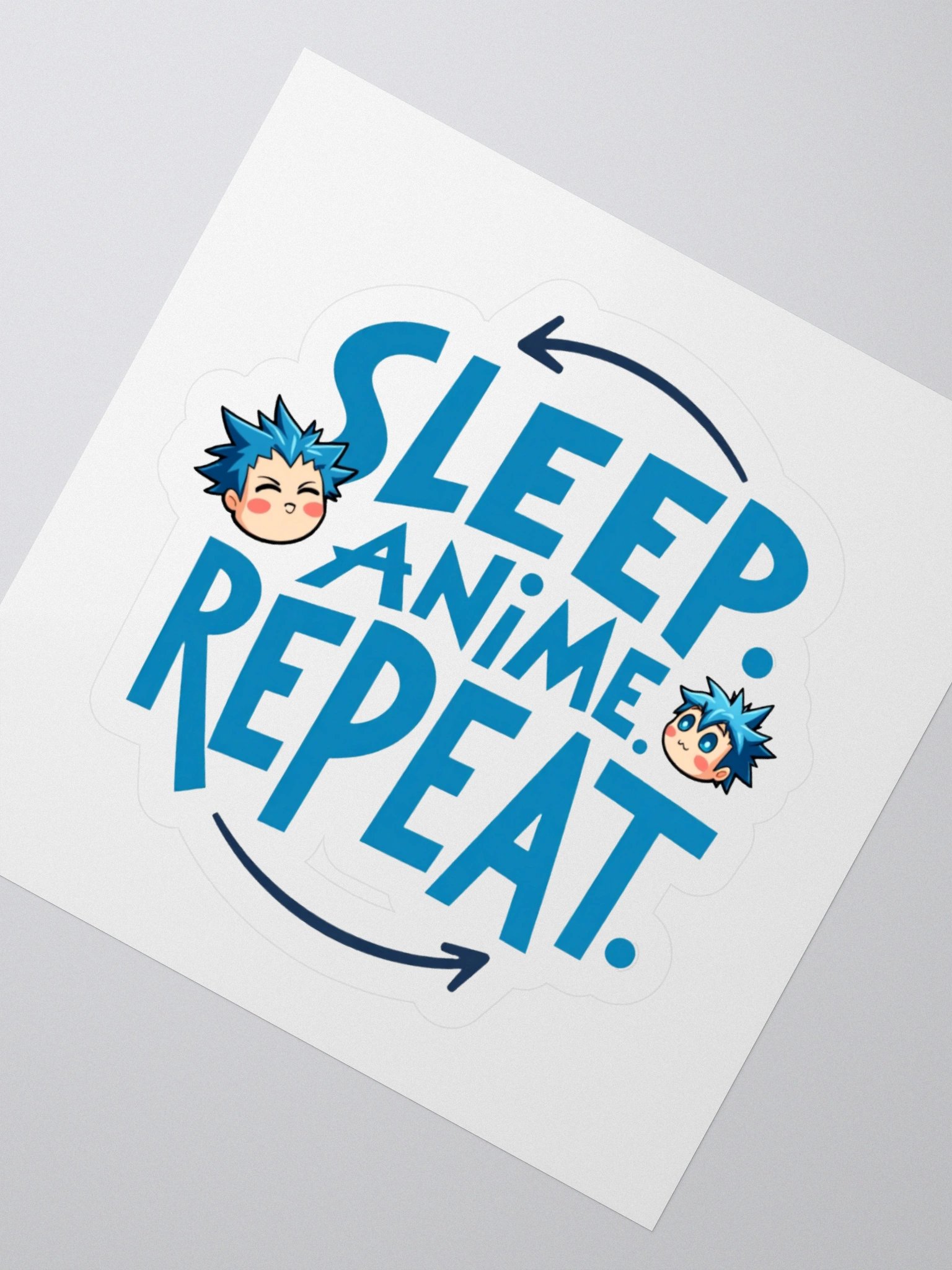 Sleep. Anime. Repeat. Sticker. product image (2)