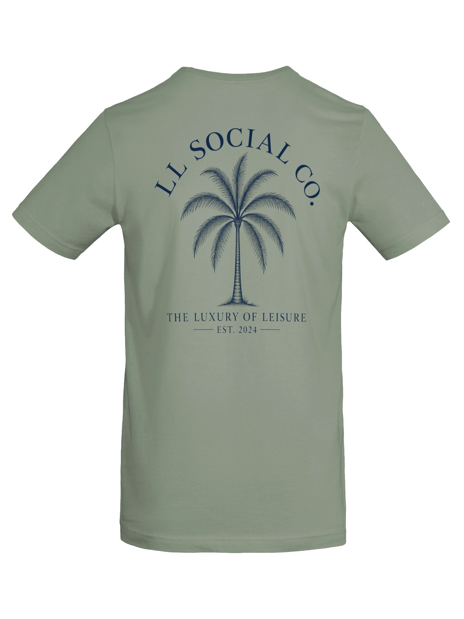 LL Social Co. Luxury of Leisure Essential Tee — Palm | Navy product image (62)