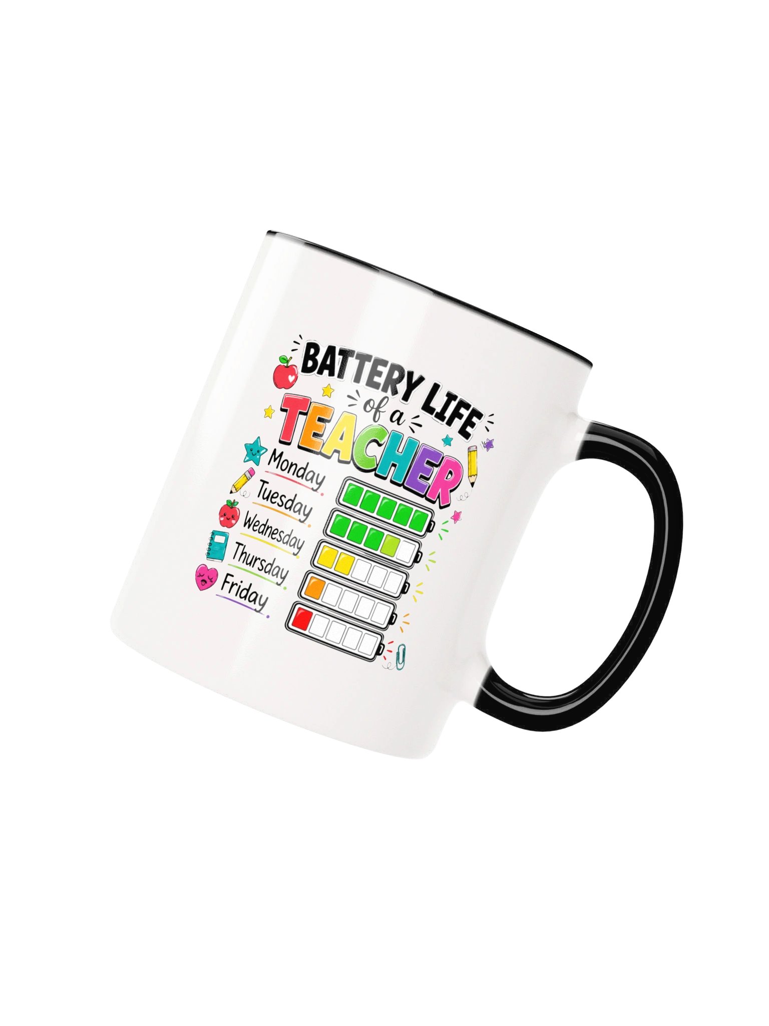 Teacher Mug Battery Life Rainbow Coffee Cup product image (23)