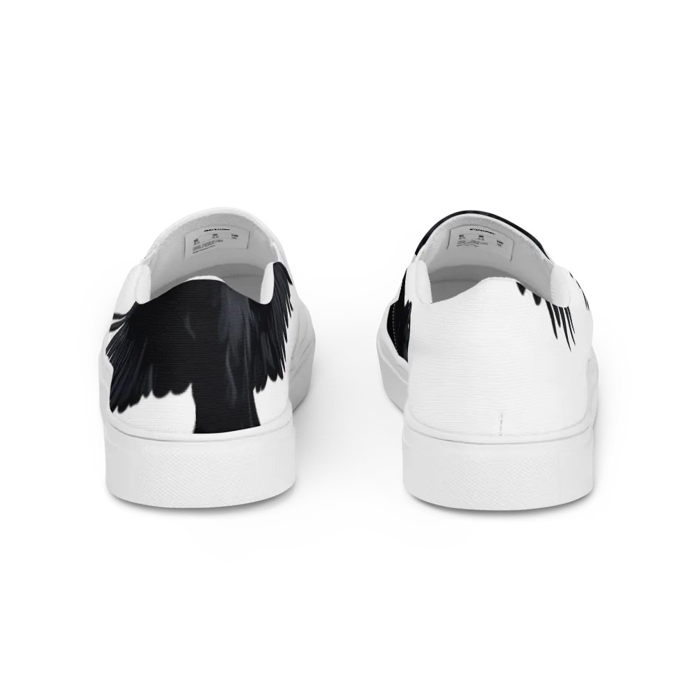 Men's Slip-On Canvas Shoes with Unique Crow Design 🖤 product image (4)