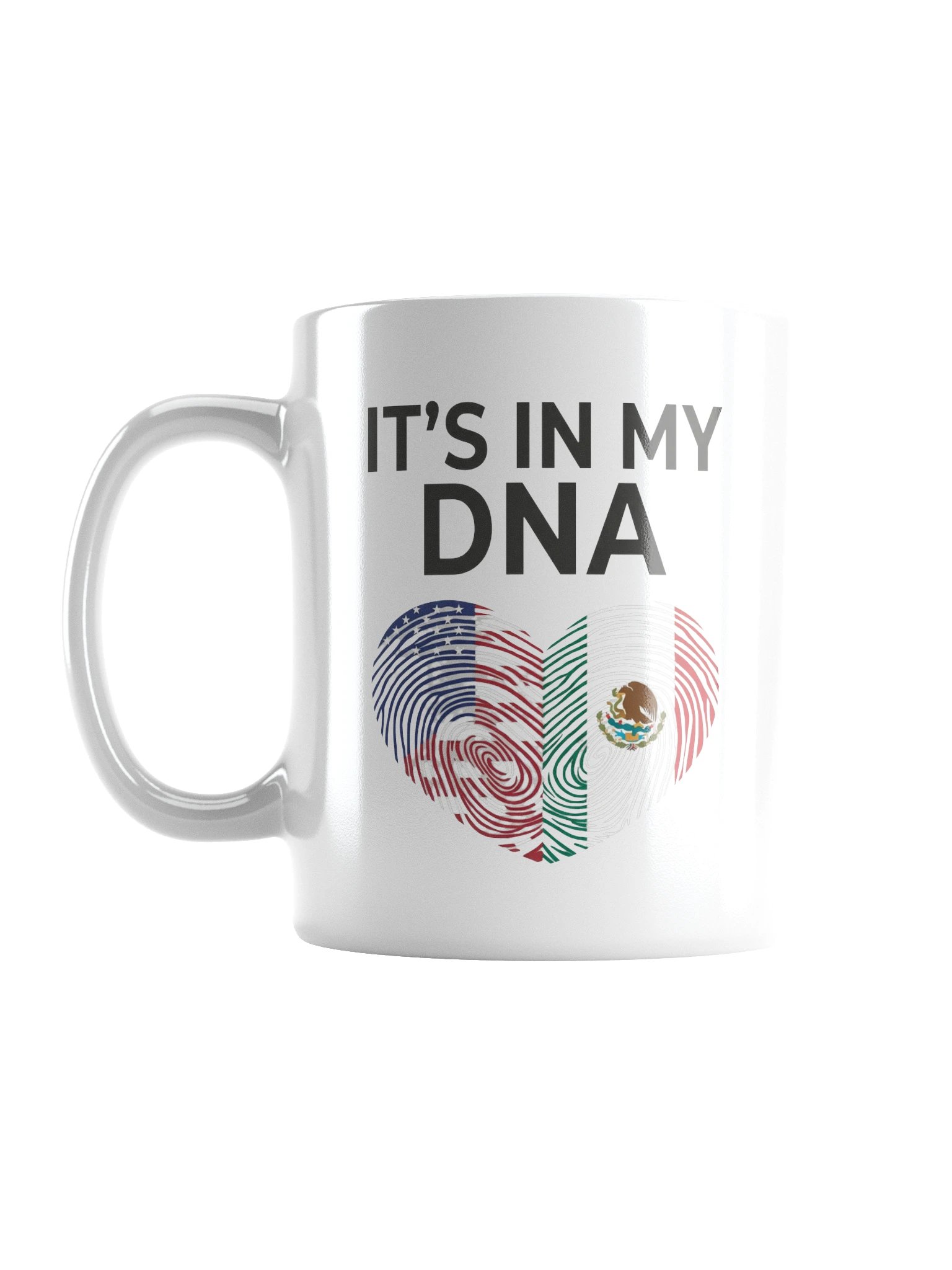 American Mexican Heritage DNA Heart Pride Flag Tee product image (1)
