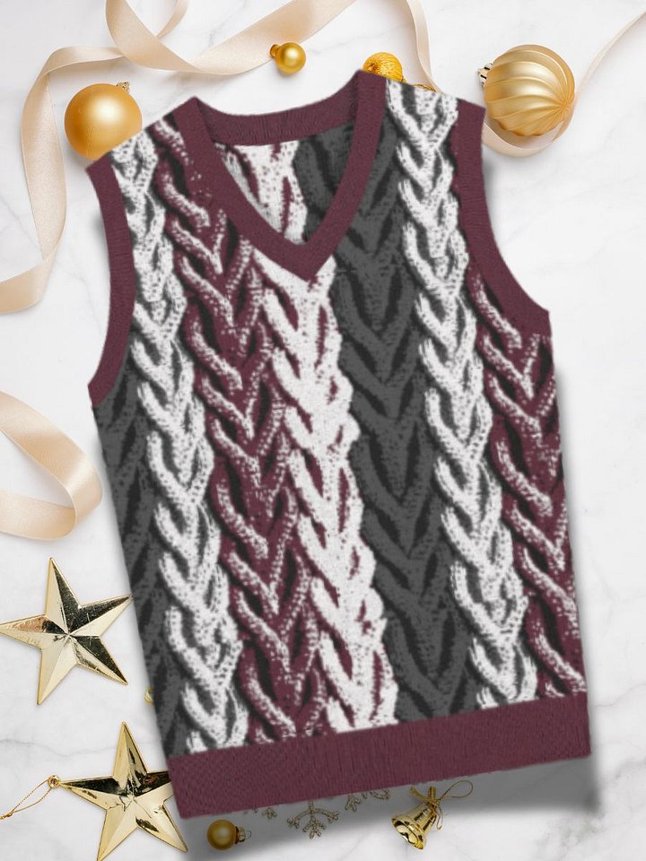 Feels Like Christmas - Knit V-Neck Vest product image (1)