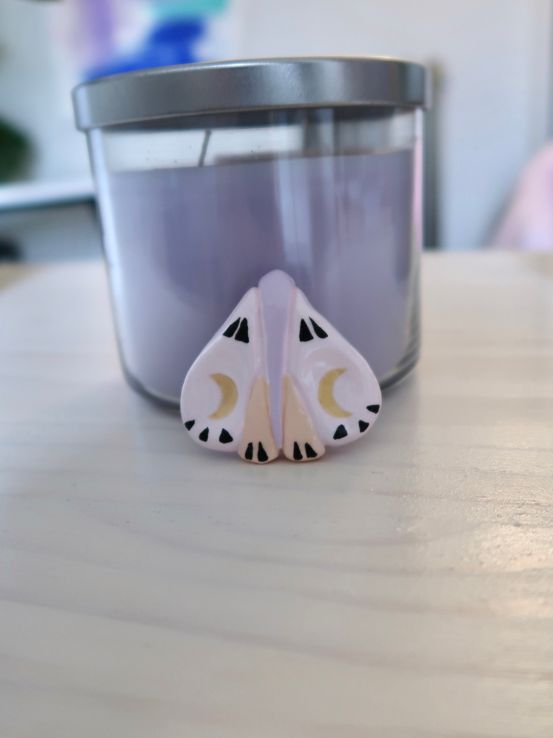 Pastel Moon Moth - Worry Stone product image (7)