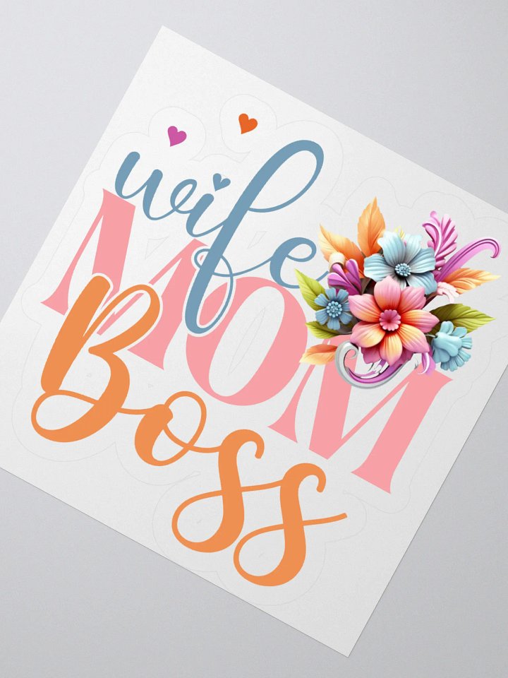 Wife Mom Boss Kiss Cut Stickers product image (4)