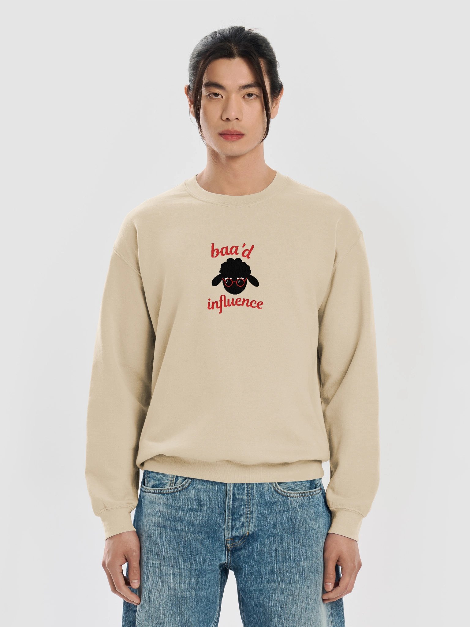 Baa'd Influence Red Glasses Crewneck product image (15)