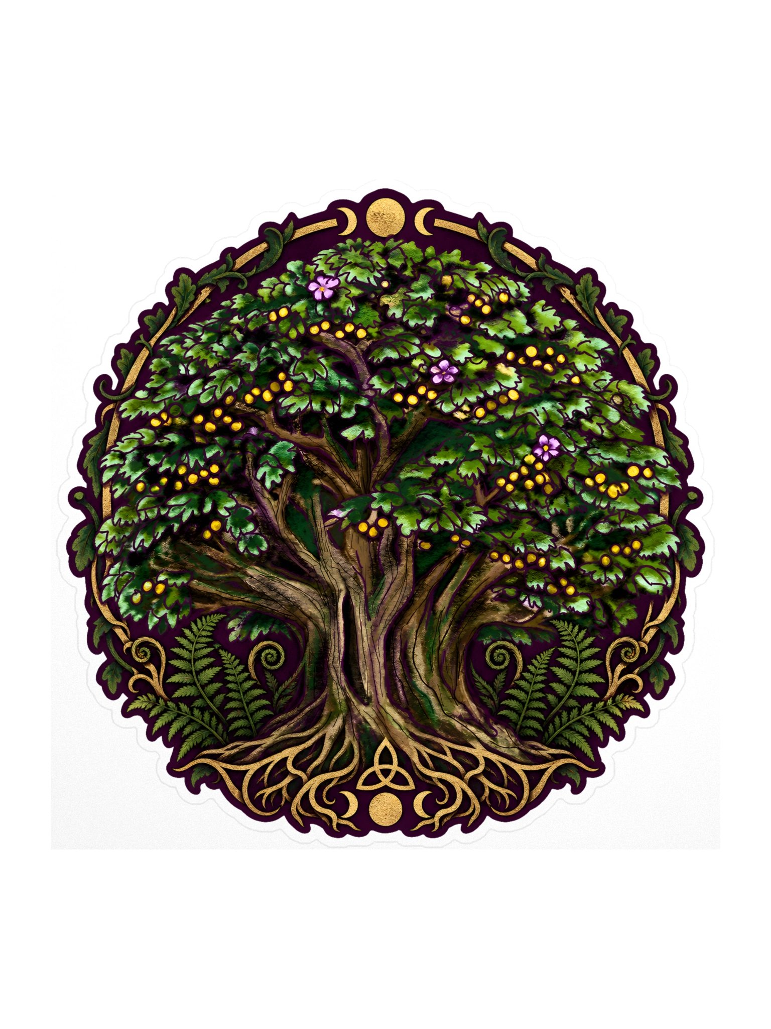 The Bearing Tree, Moon and Tree Sticker (3 inch vinyl) product image (1)