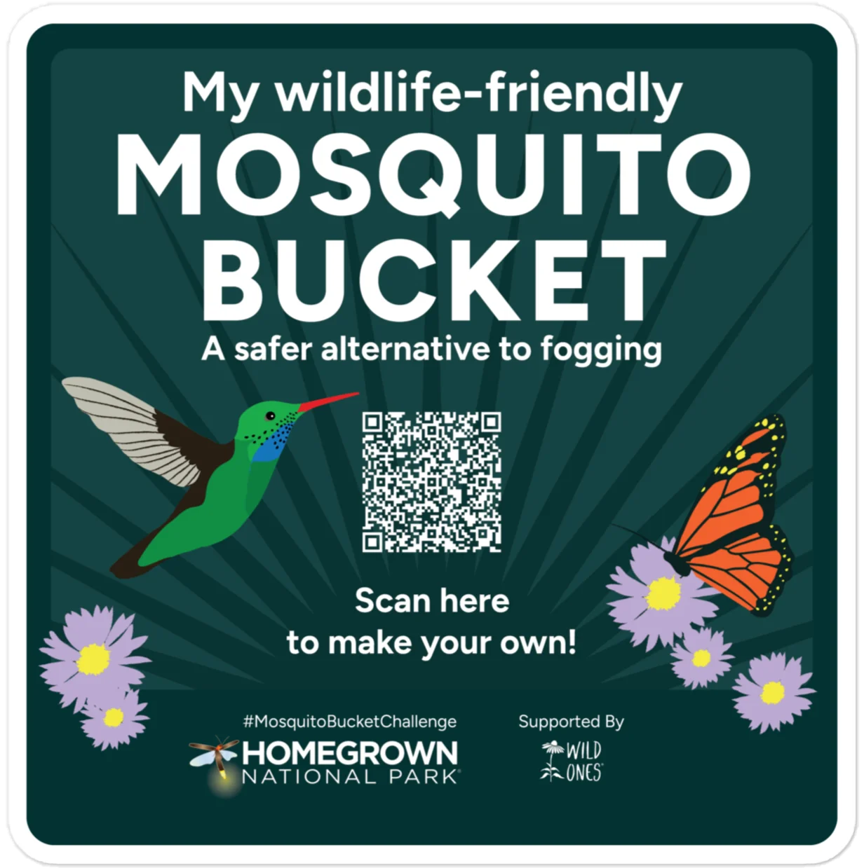 Mosquito Bucket Challenge (Vinyl Sticker) product image (1)