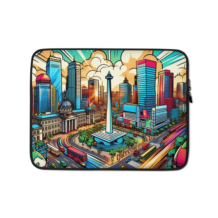Cityscape Commute Laptop Sleeve | AI Design product image (1)
