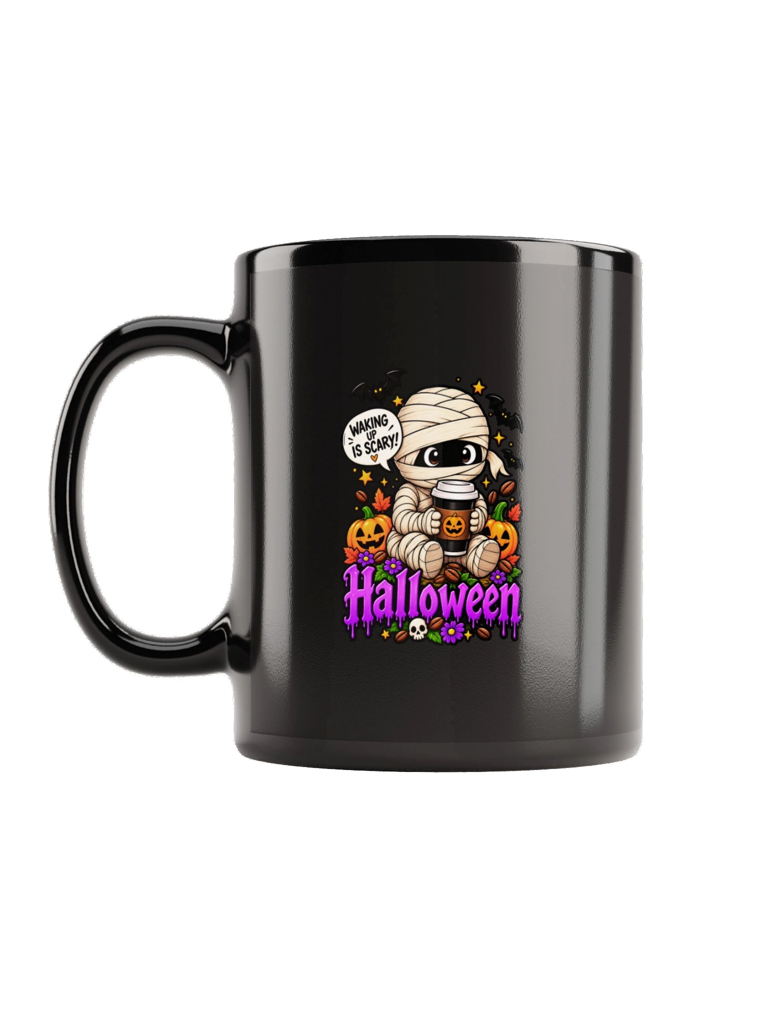 Halloween Mummy Coffee Mug – Waking Up Is Scary product image (1)