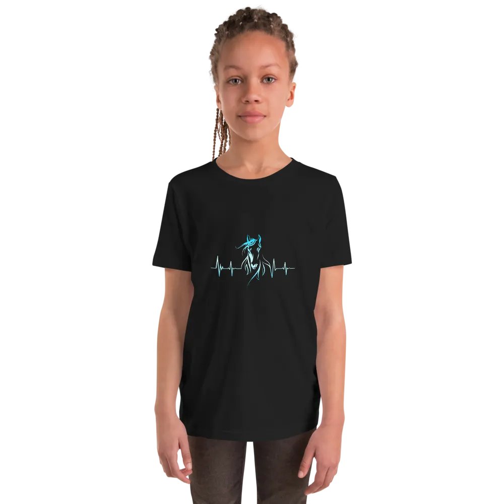 Horse Heartbeat Bella+Canvas Youth Short Sleeve T-Shirt product image (5)