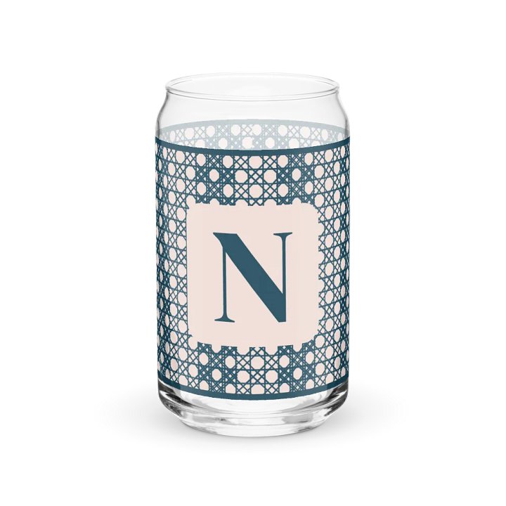 Le Rose Blue Monogram N Can-Shaped Glass product image (1)