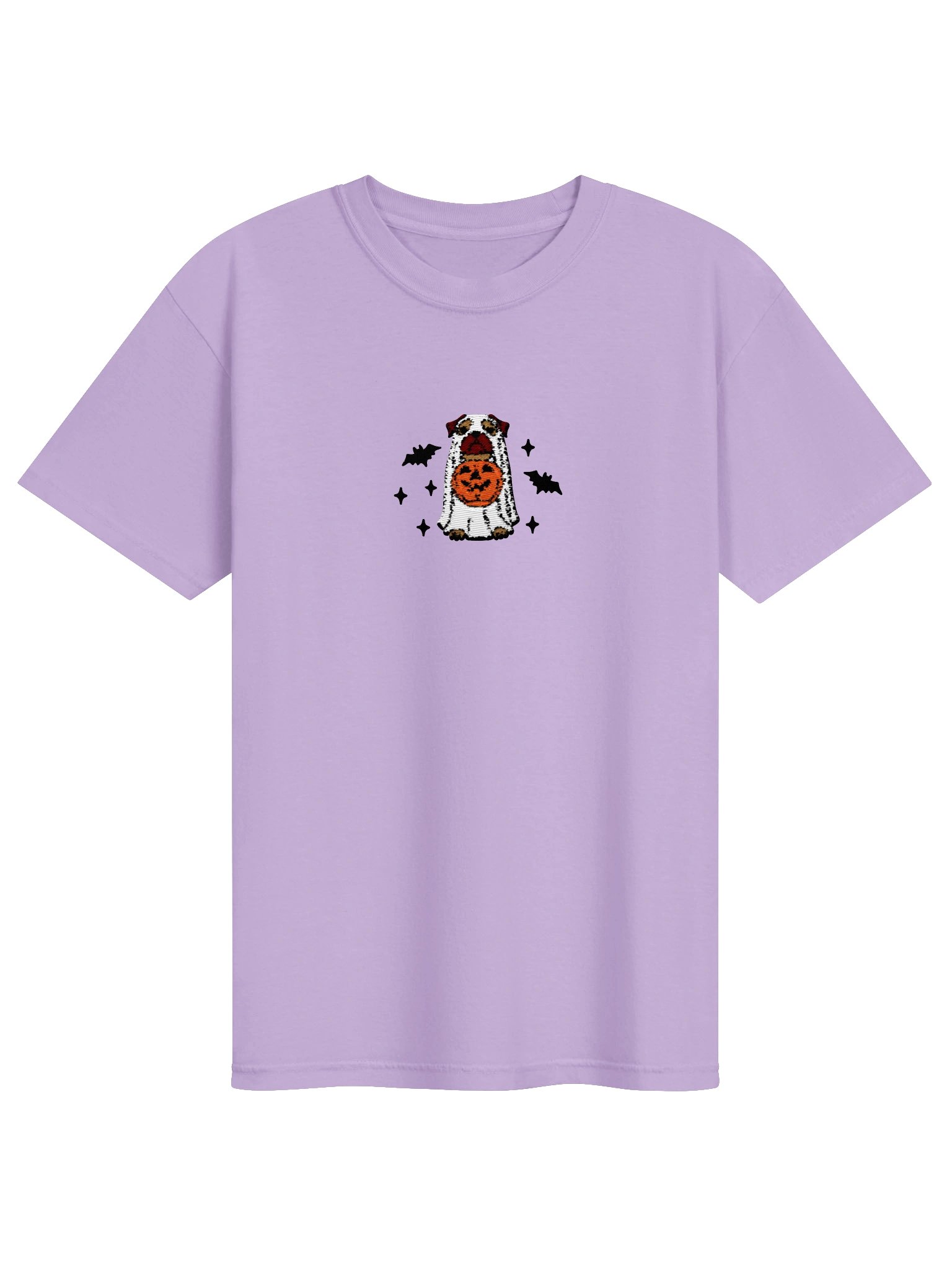 Halloween Pug(Tan) Embroidered T-Shirt product image (4)