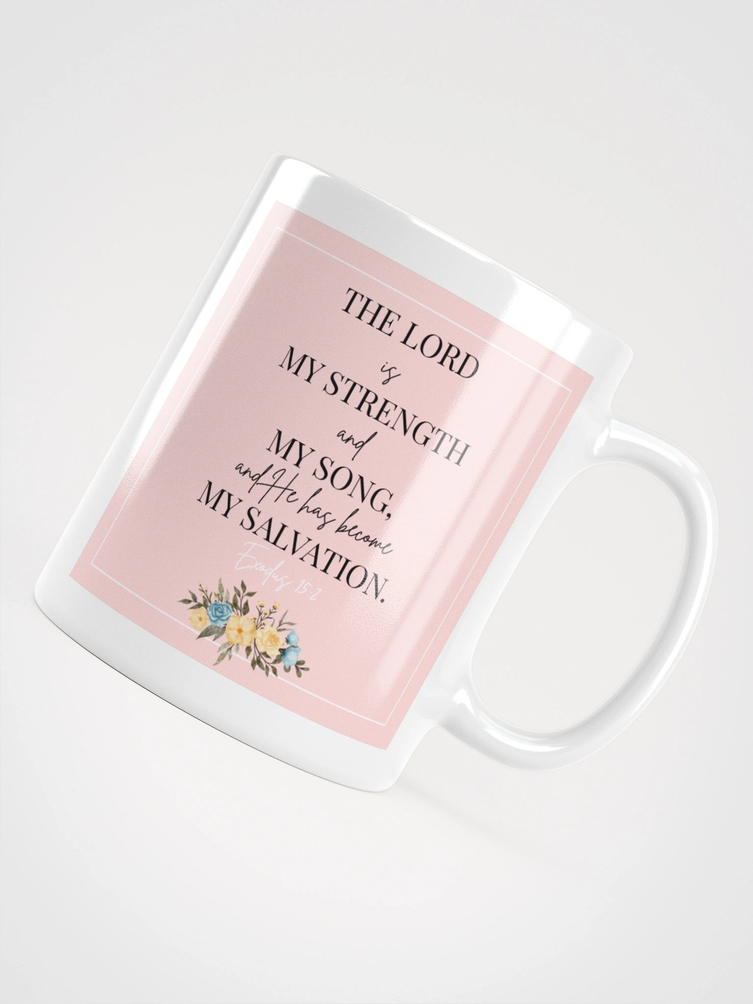 Exodus 15:2 Mug – Floral Design product image (6)