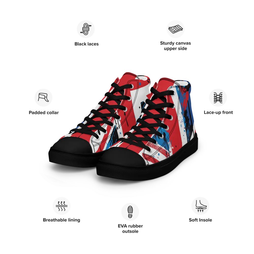 Union Jack Graffiti Shoes - Brit Artz Men's High Tops product image (2)