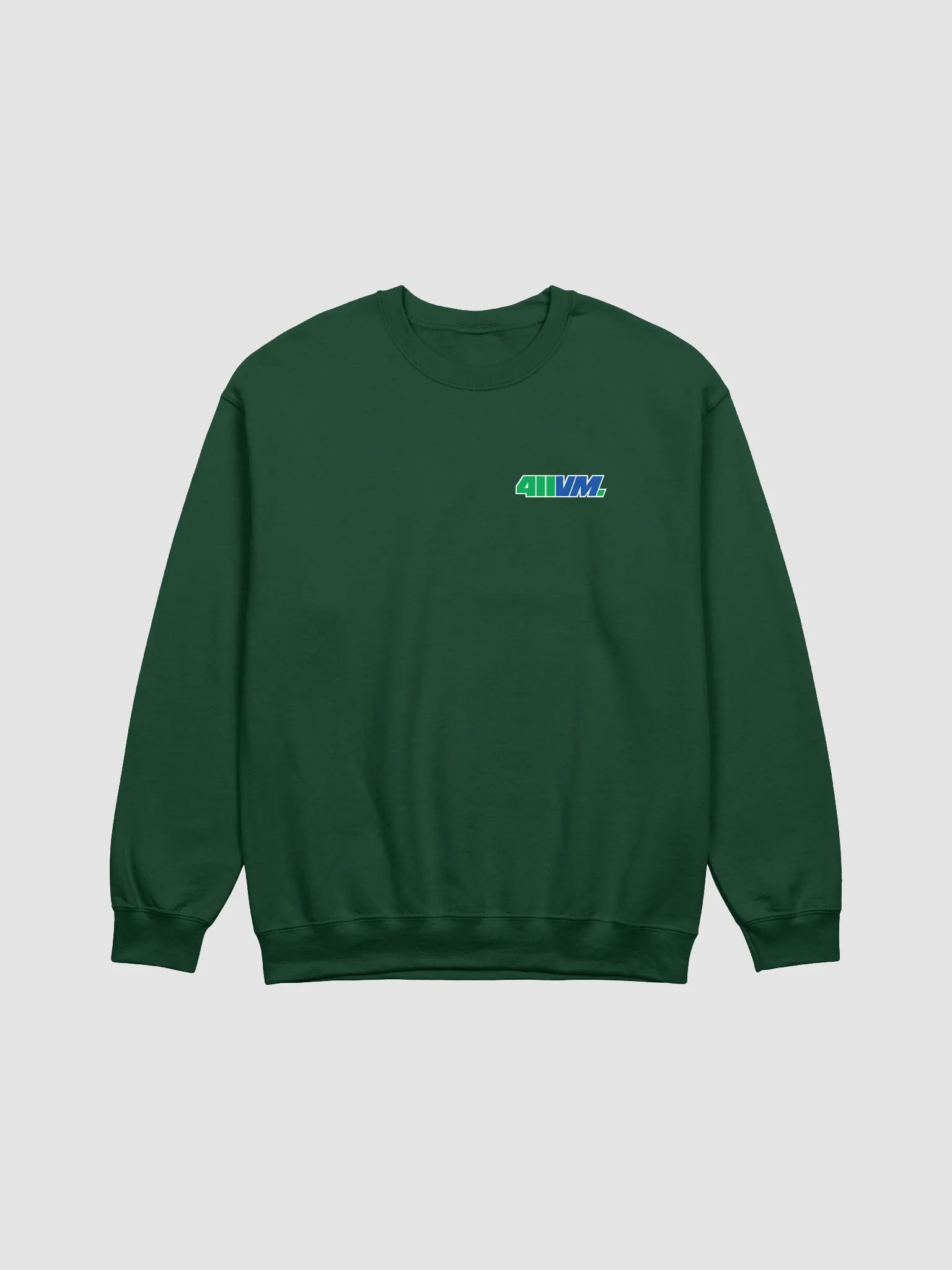 411VM Crewneck Sweatshirt | Green/Blue Logo product image (1)