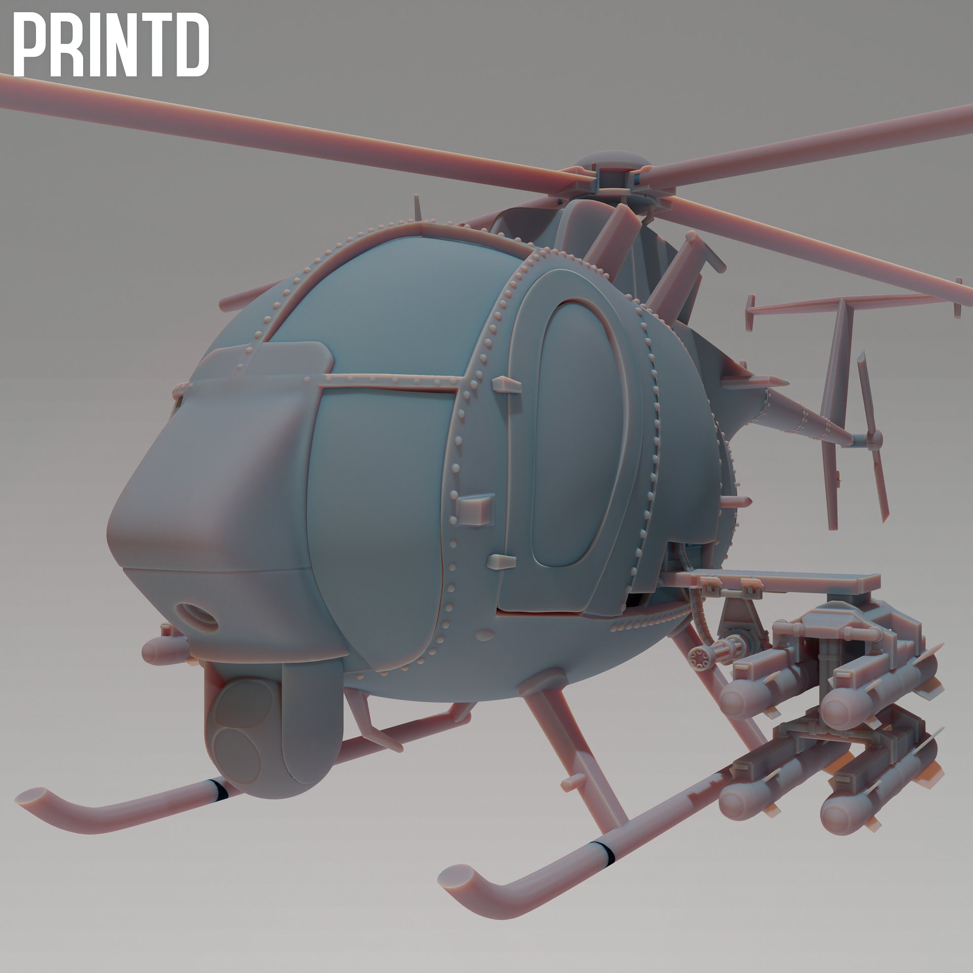AH-6I Light Helicopter - Modern Warfare Wargame Resin Models Zona Alpha product image (1)