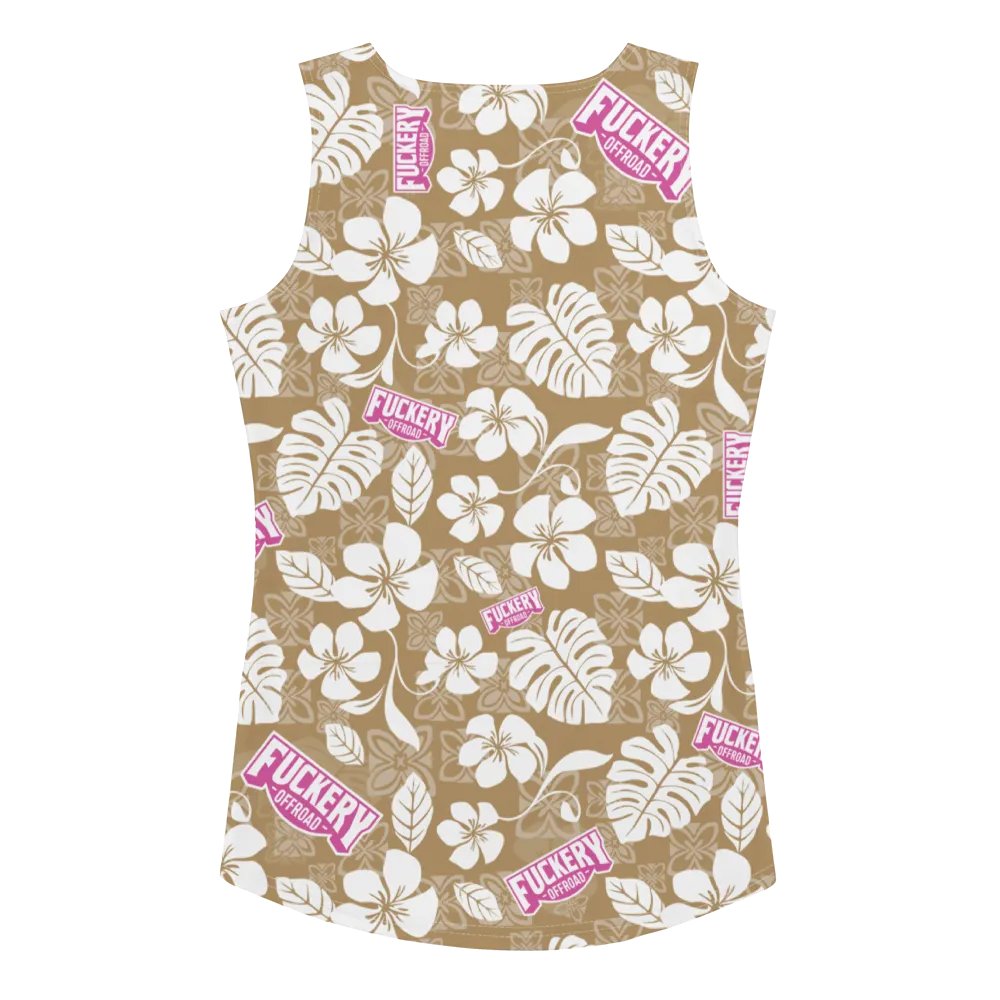 Ladies Fuckey Offroad Tank Top - Tan/Pink product image (3)